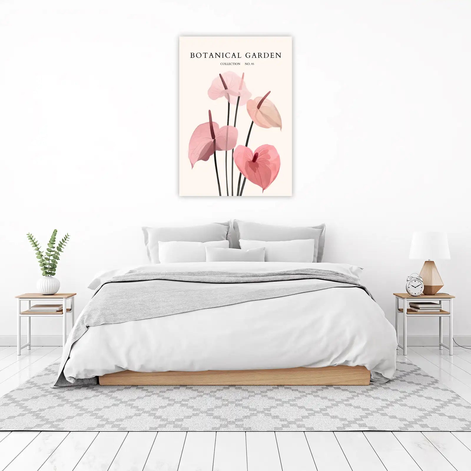 Blush Pink Anthurium Botanical Garden Wall Art