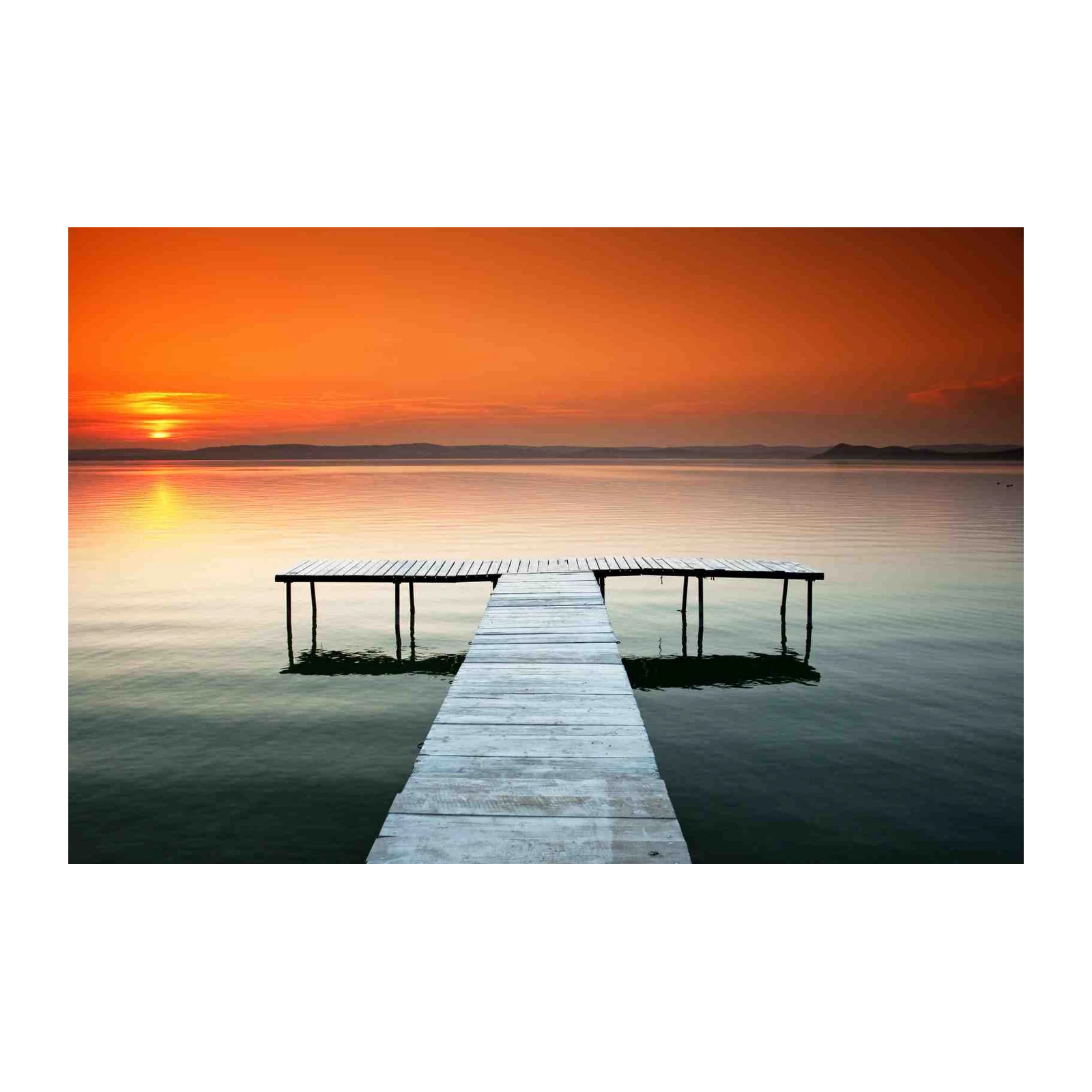 Sunset Pier Serenity Wall Art - Landscape, Nature Art