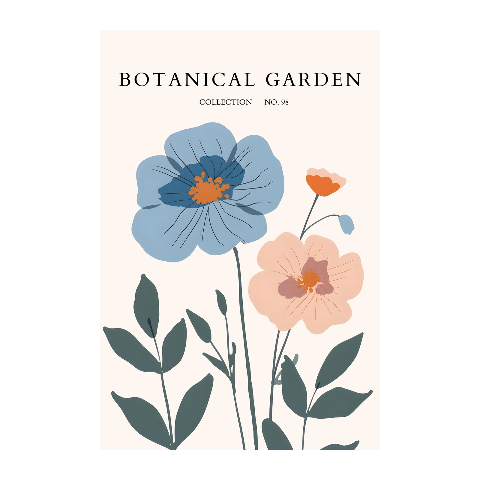 Modern Botanical Floral Art Wall Art