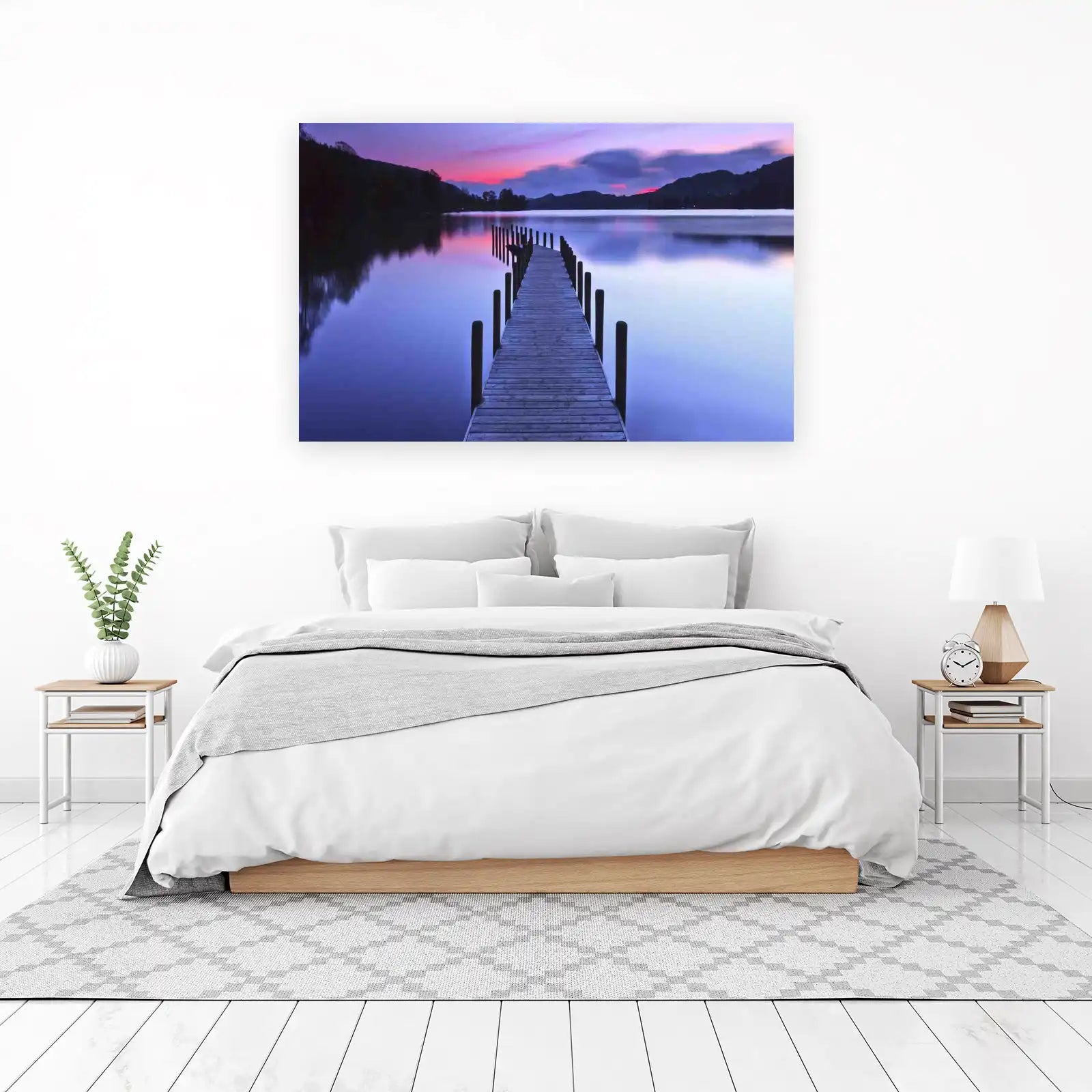 Tranquil Sunset Dock Serenity Wall Art
