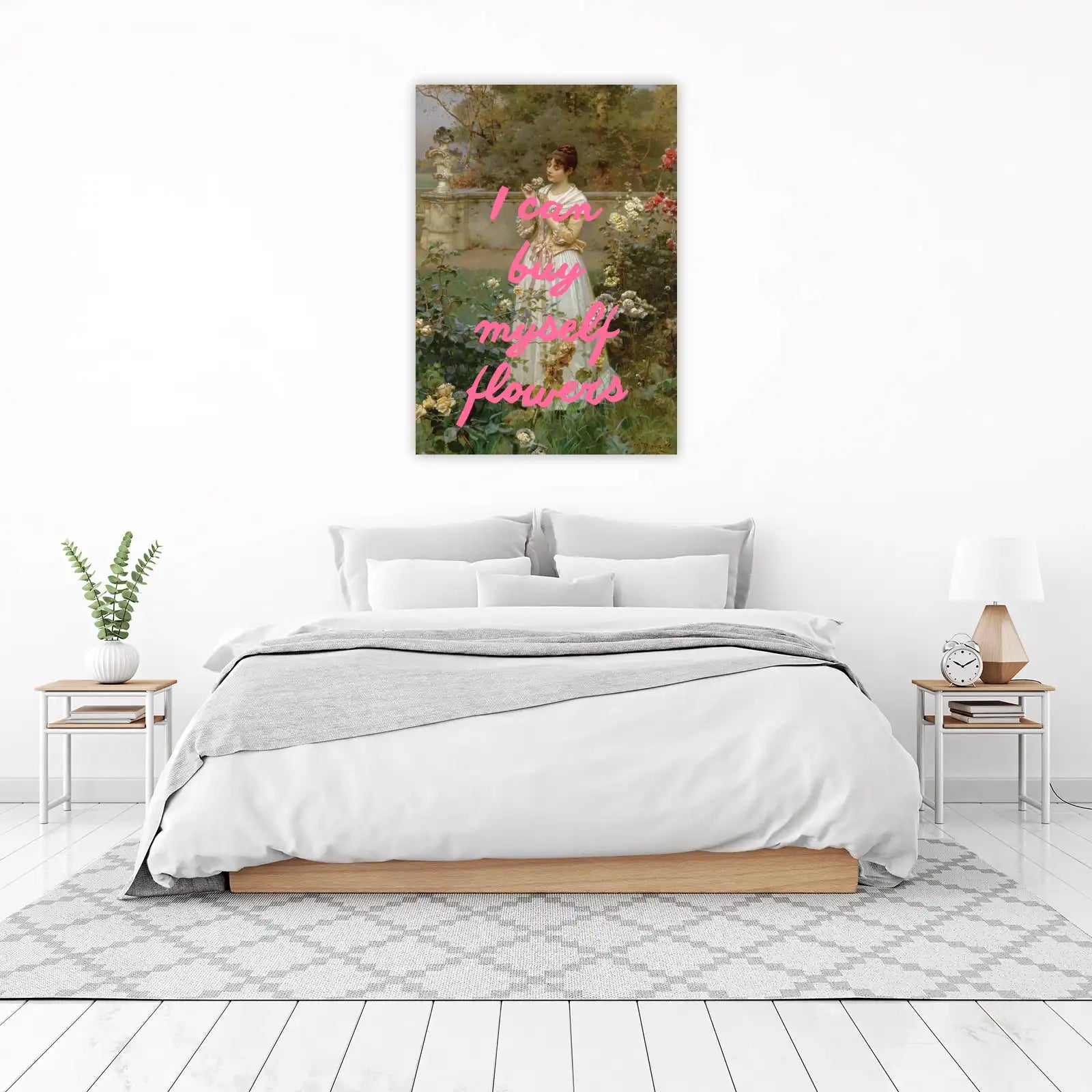 Vintage Lady Floral Garden Wall Art