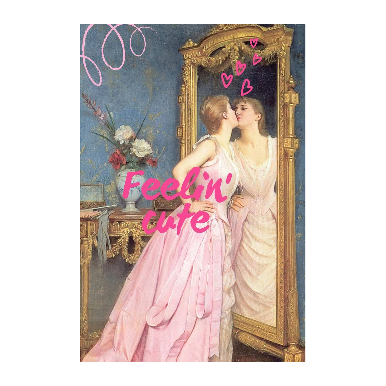 Victorian Romance Kiss "Feelin' Cute" Wall Art