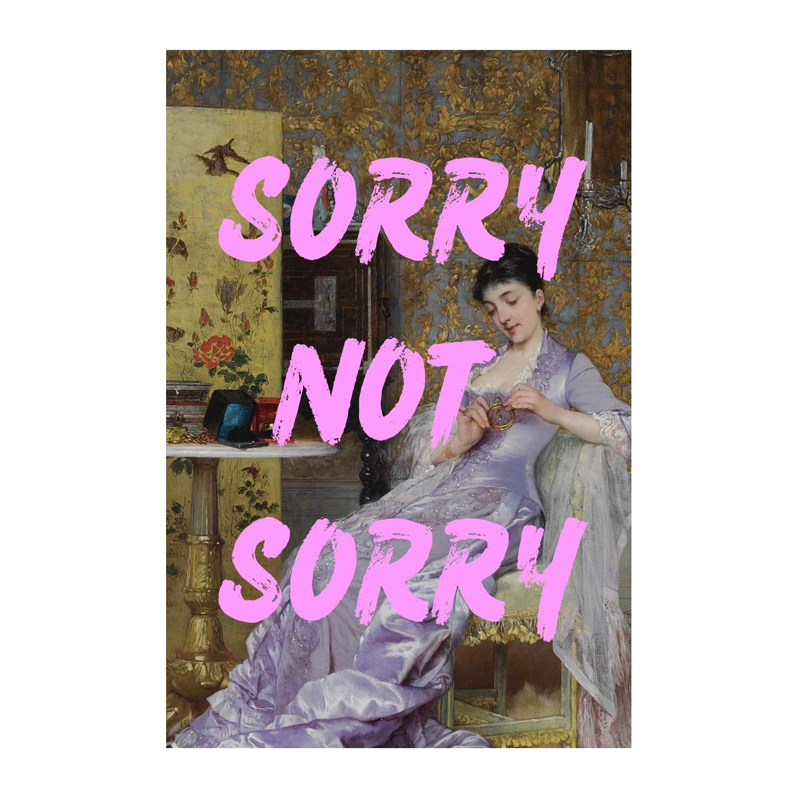 Victorian "Sorry Not Sorry" Wall Art