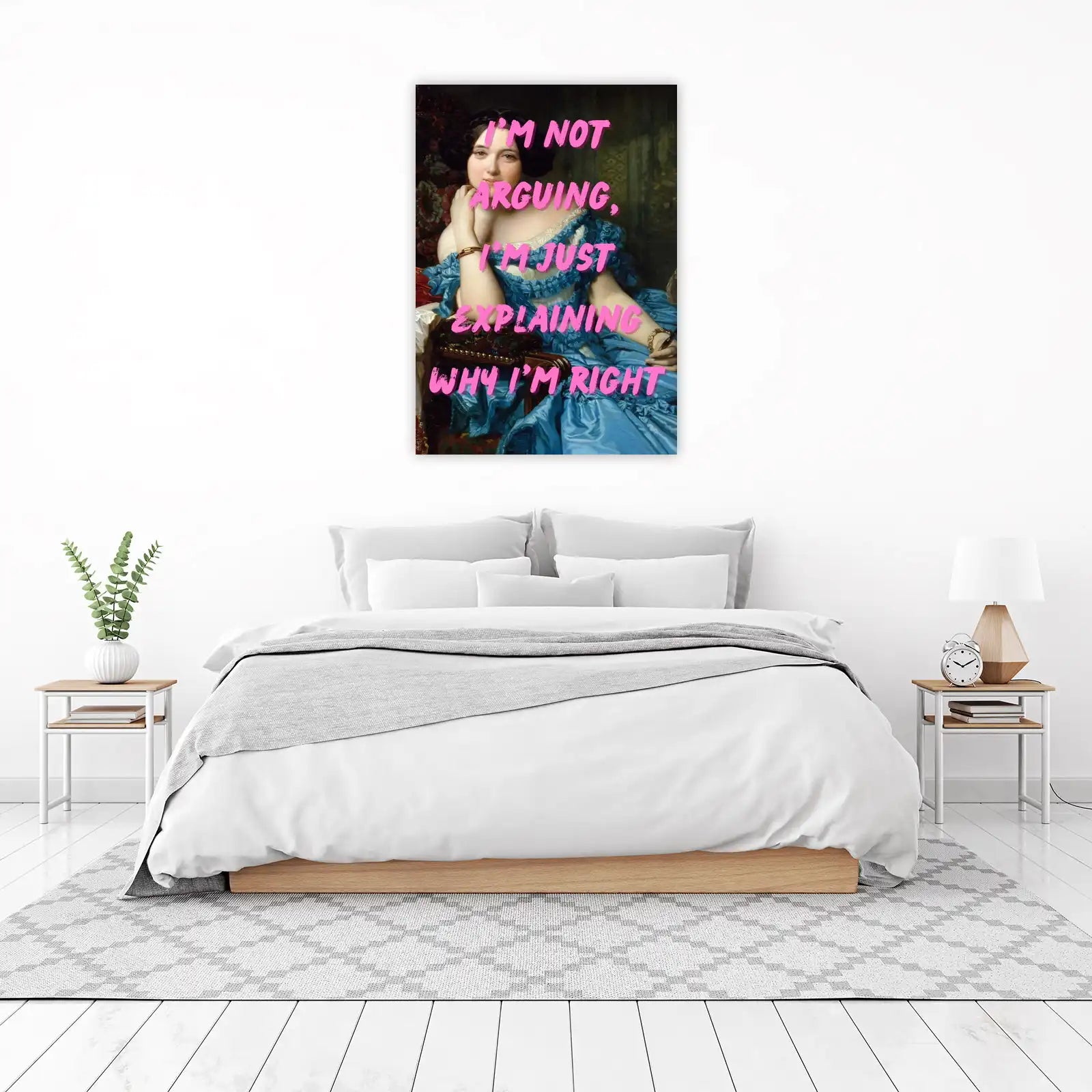Empowering Portrait: Explaining Why I'm Right Wall Art