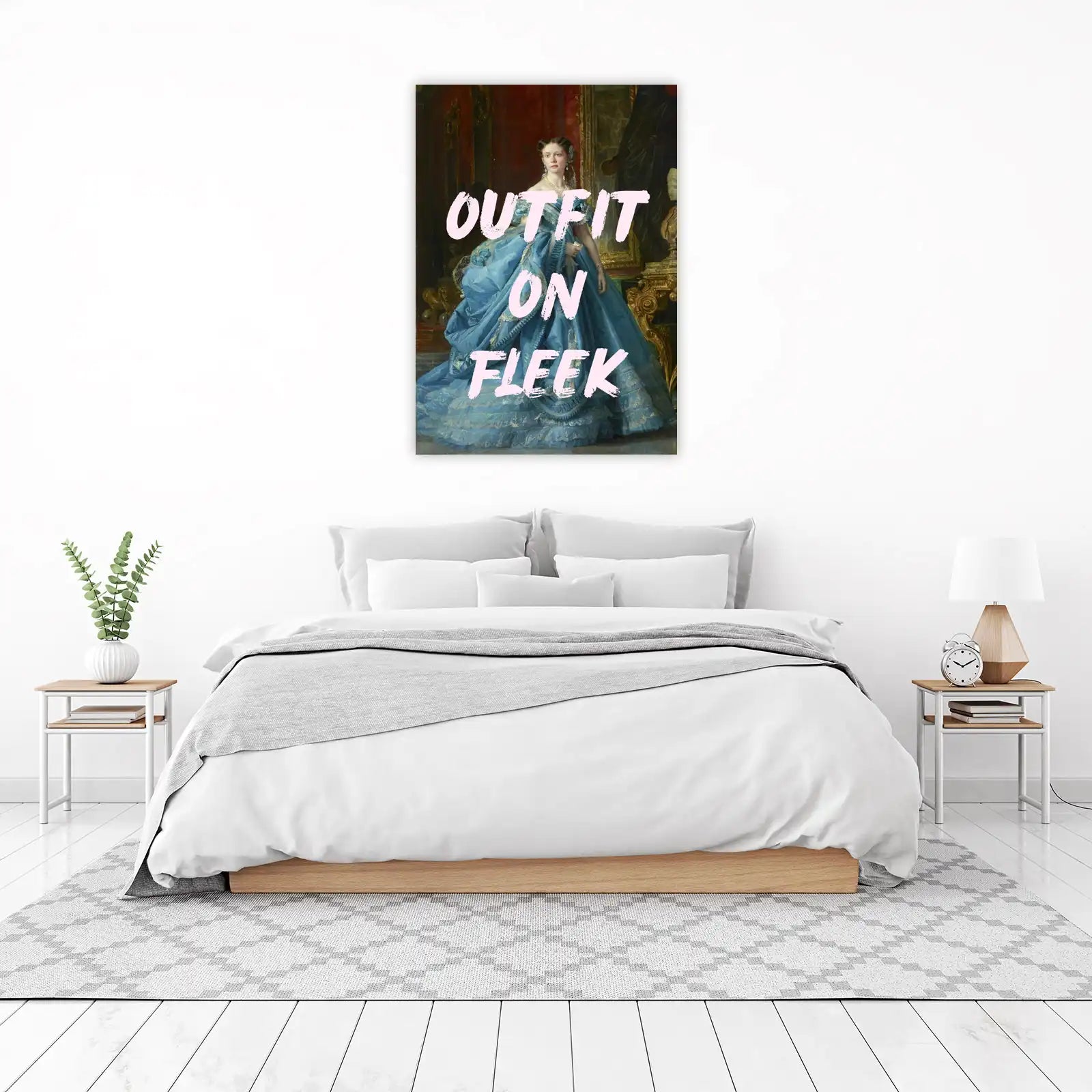 Regal Blue Gown Fashion Statement Wall Art