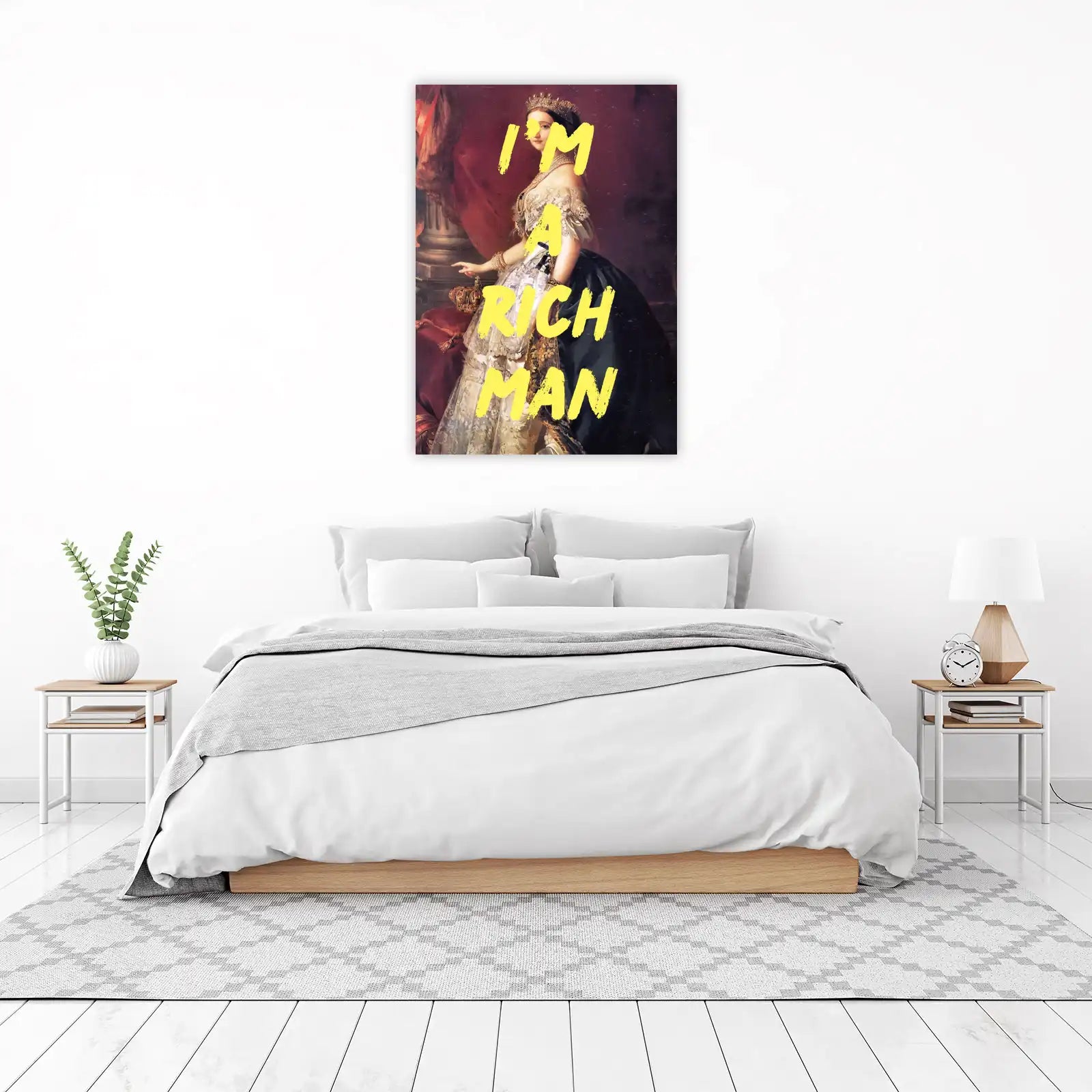 Bold "I'm A Rich Man" Portrait Wall Art