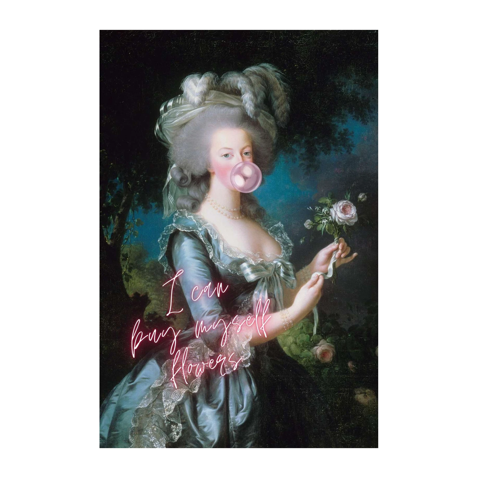 Marie Antoinette Bubblegum Modern Art Wall Art
