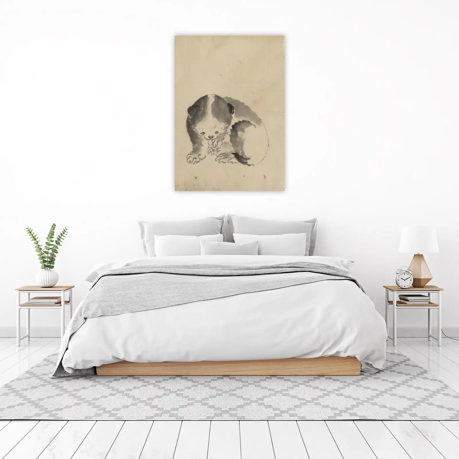 Charming Badger Ink Wash Wall Art