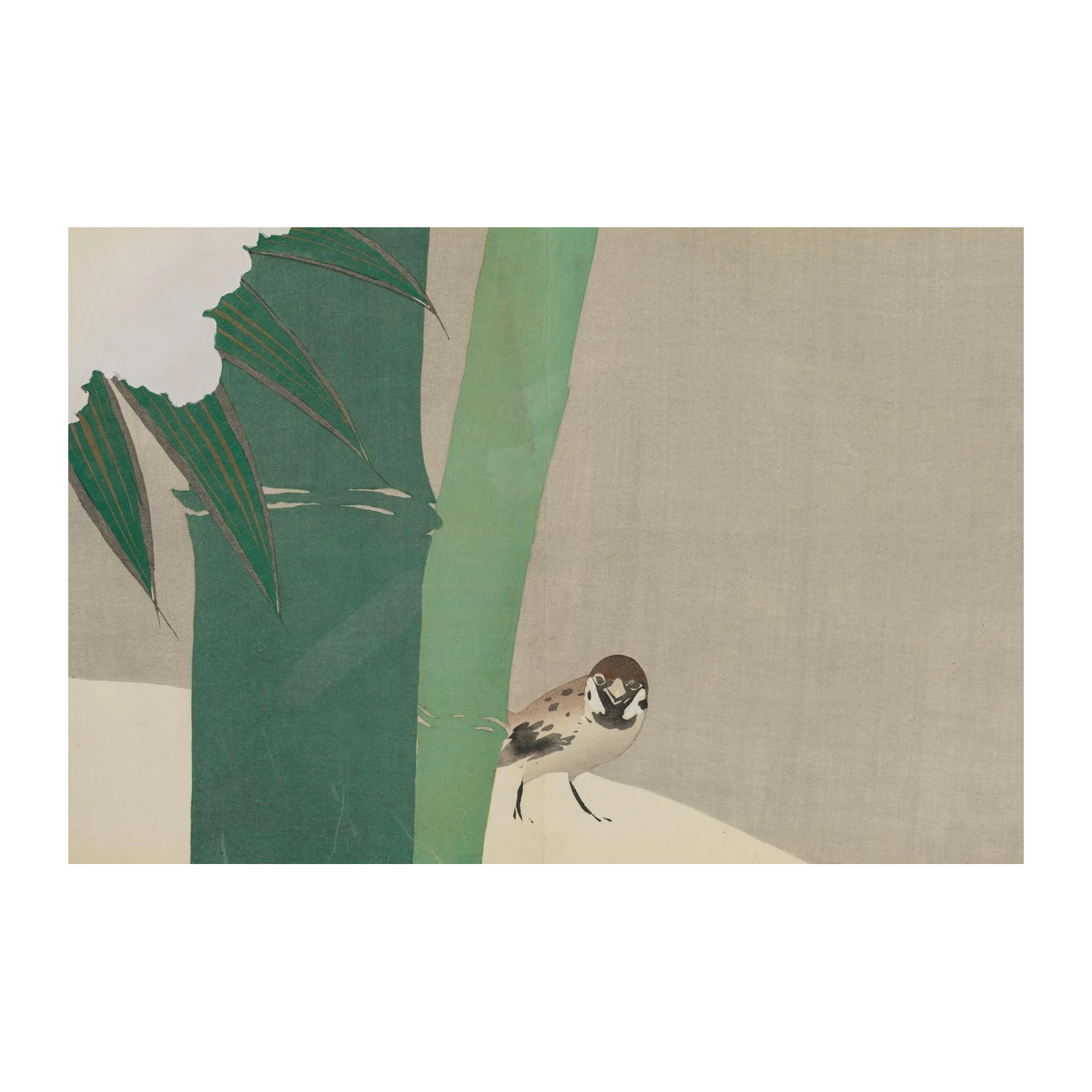 Serene Sparrow & Bamboo Wall Art