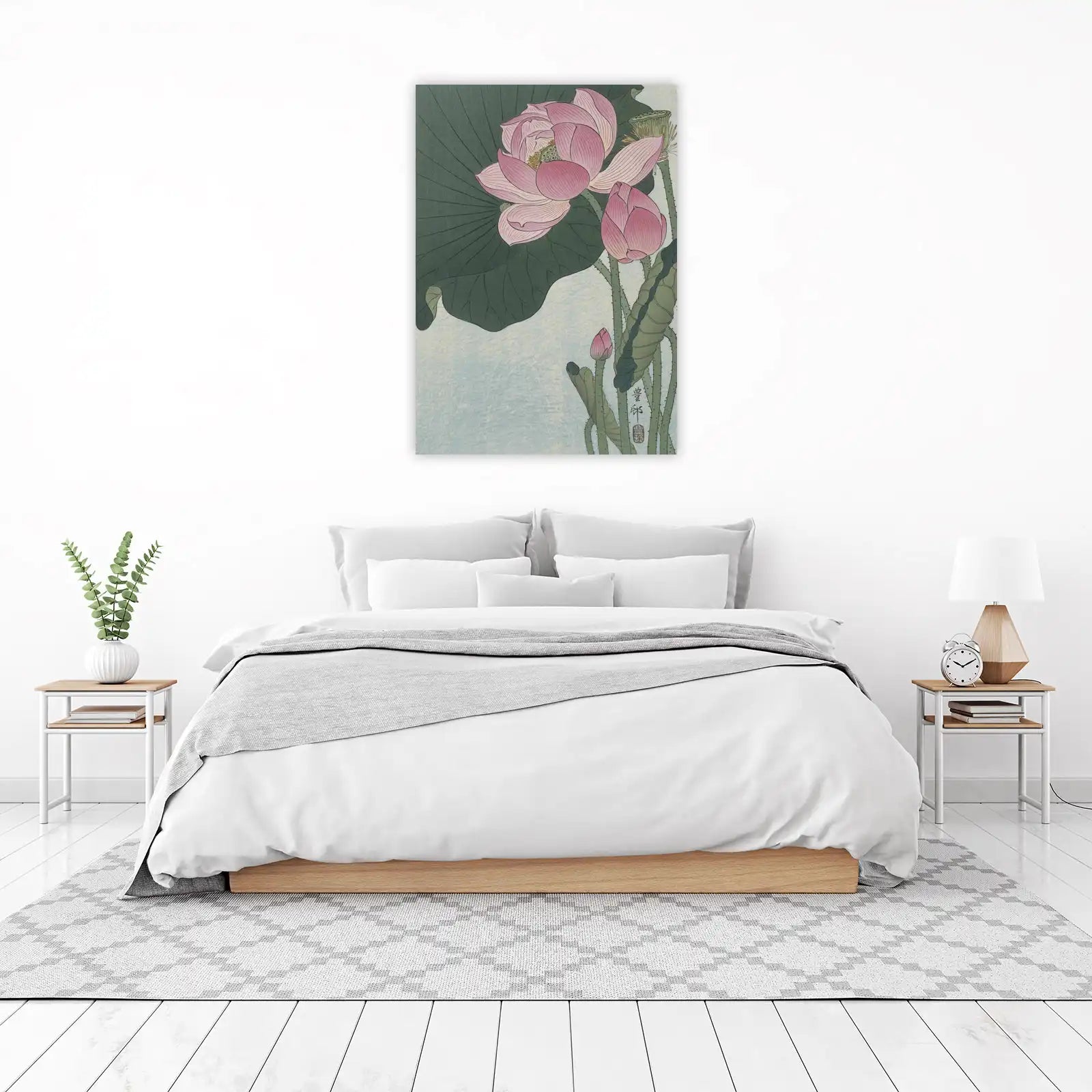 Serene Pink Lotus Water Lily Wall Art