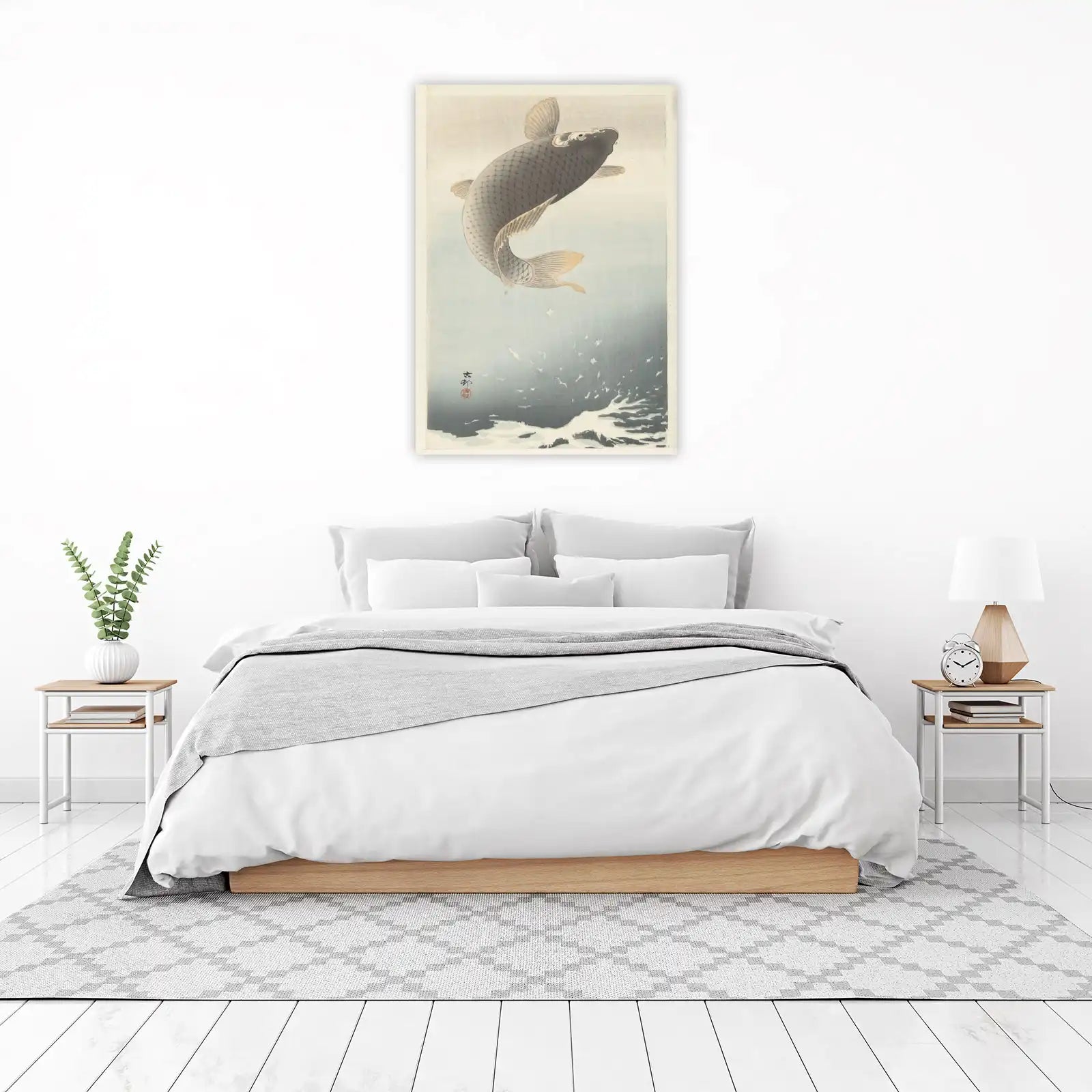 Leaping Koi Fish Zen Art Wall Art
