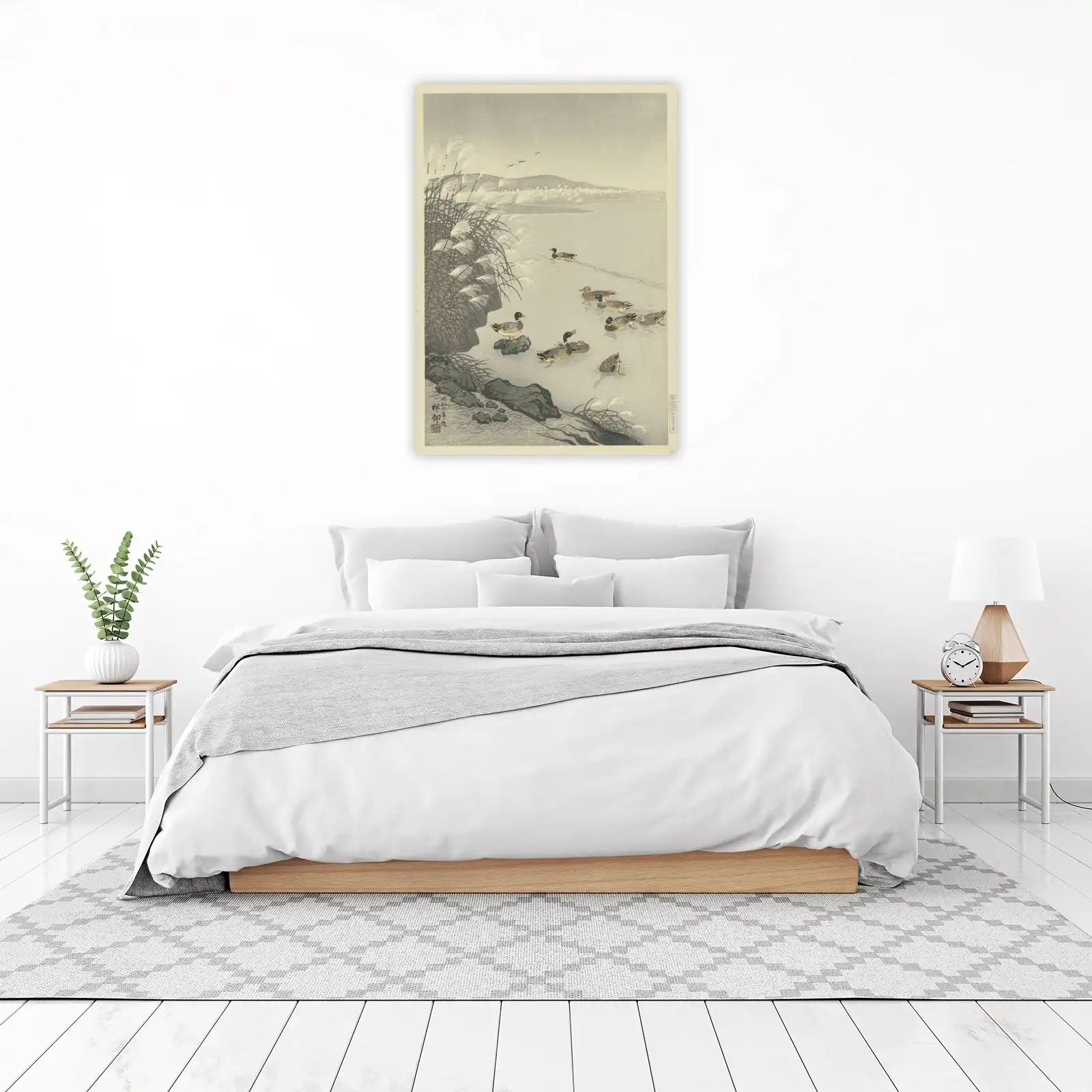 Serene Ducks in Reeds Wall Art