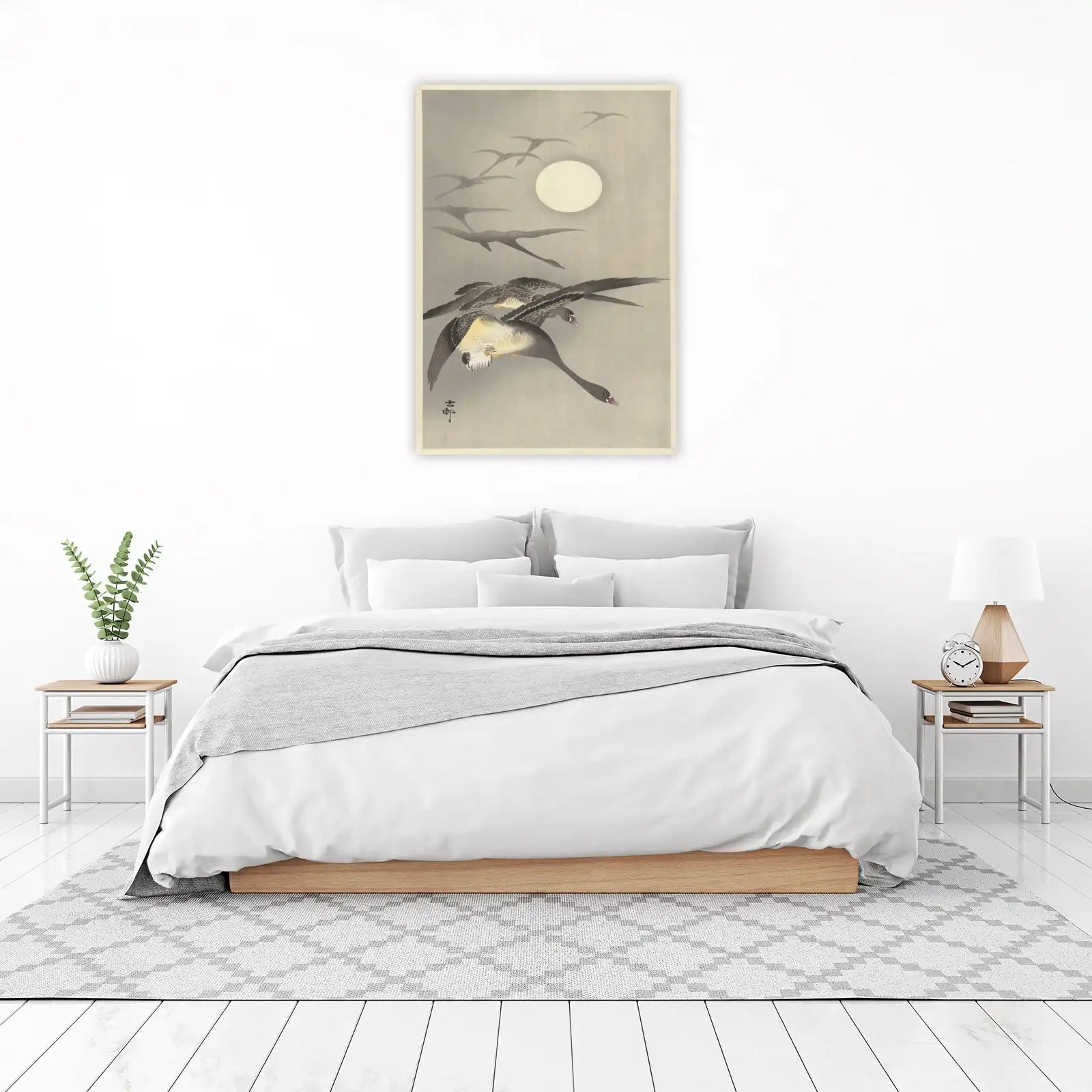 Serene Moonlit Flight Wall Art