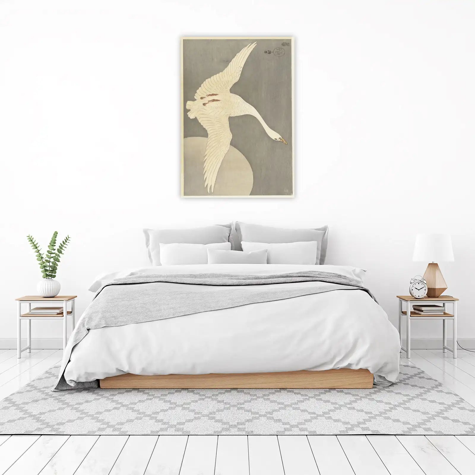 Elegant Swan in Flight Wall Art