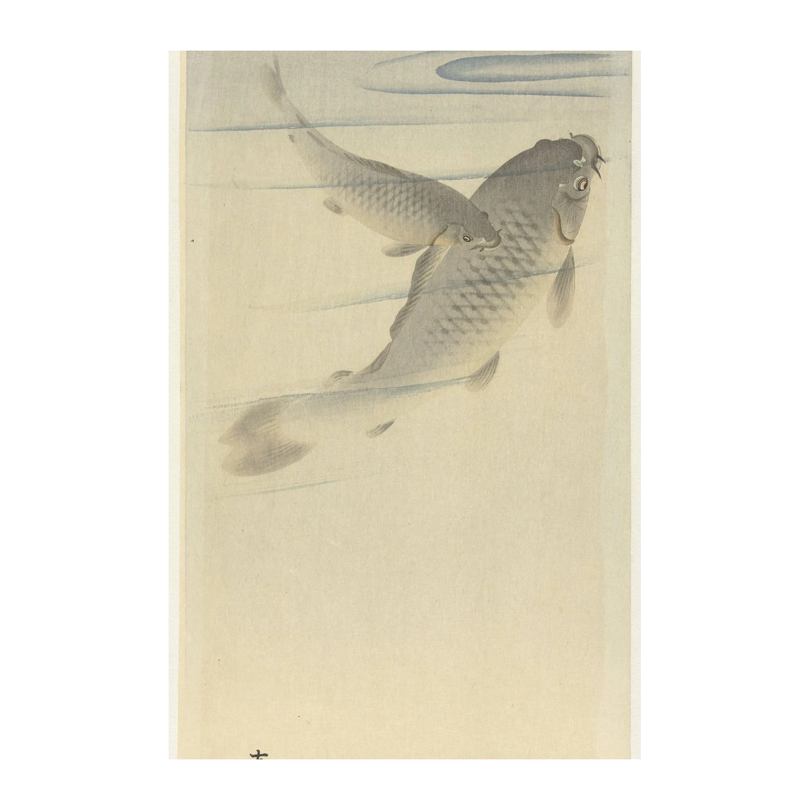 Serene Koi Fish Swim Wall Art - Japanese Art