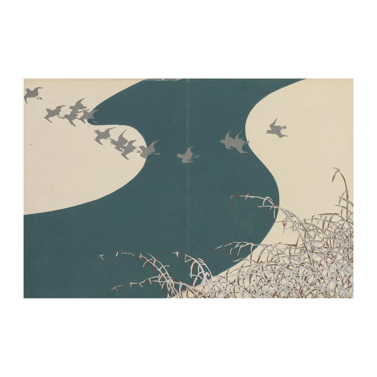 Serene Flock of Birds Wall Art