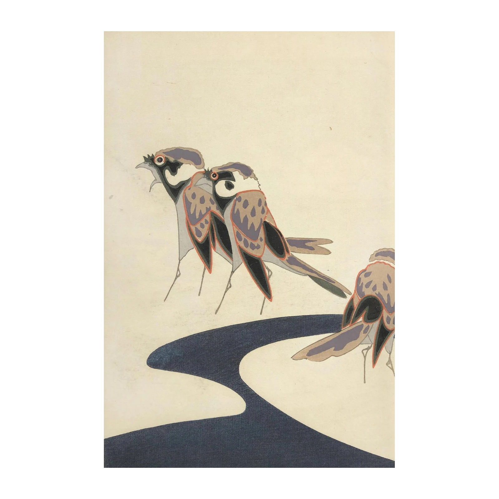 Serene Birds by Water Wall Art
