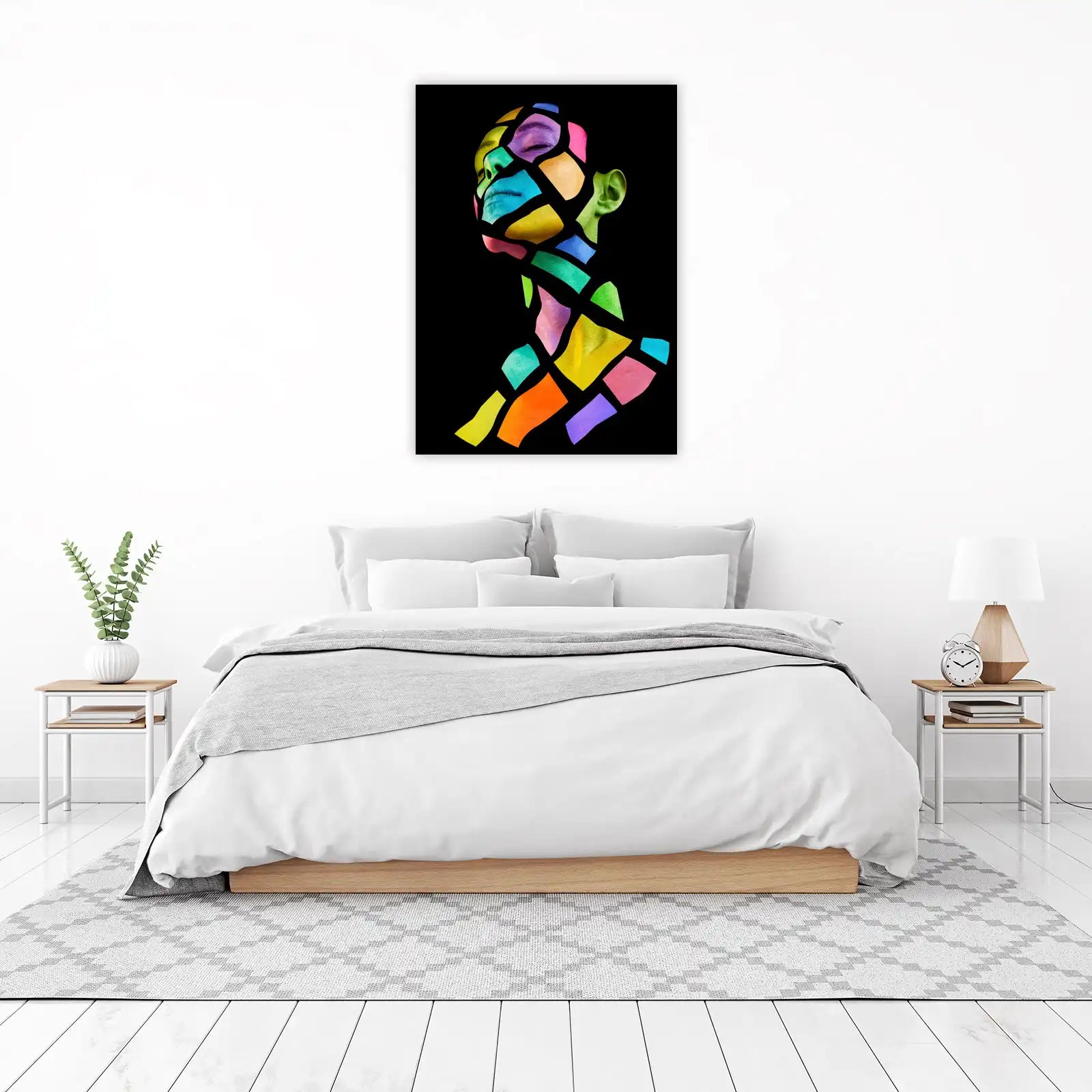 Vibrant Abstract Face Art Wall Art