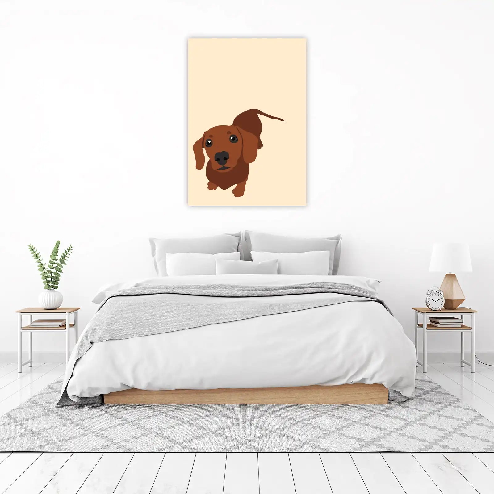 Adorable Dachshund Puppy Portrait Wall Art