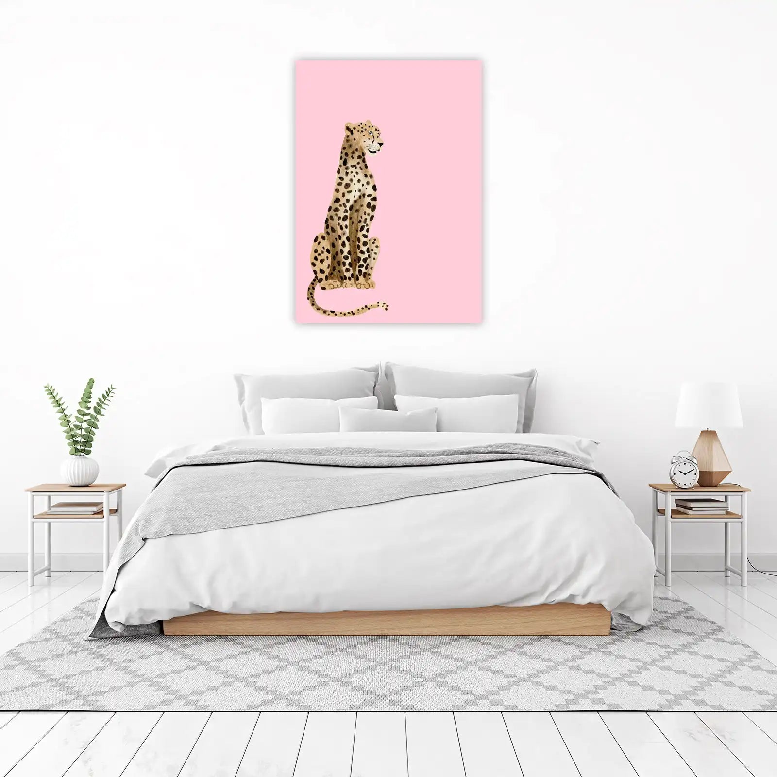 Playful Cheetah Portrait Wall Art