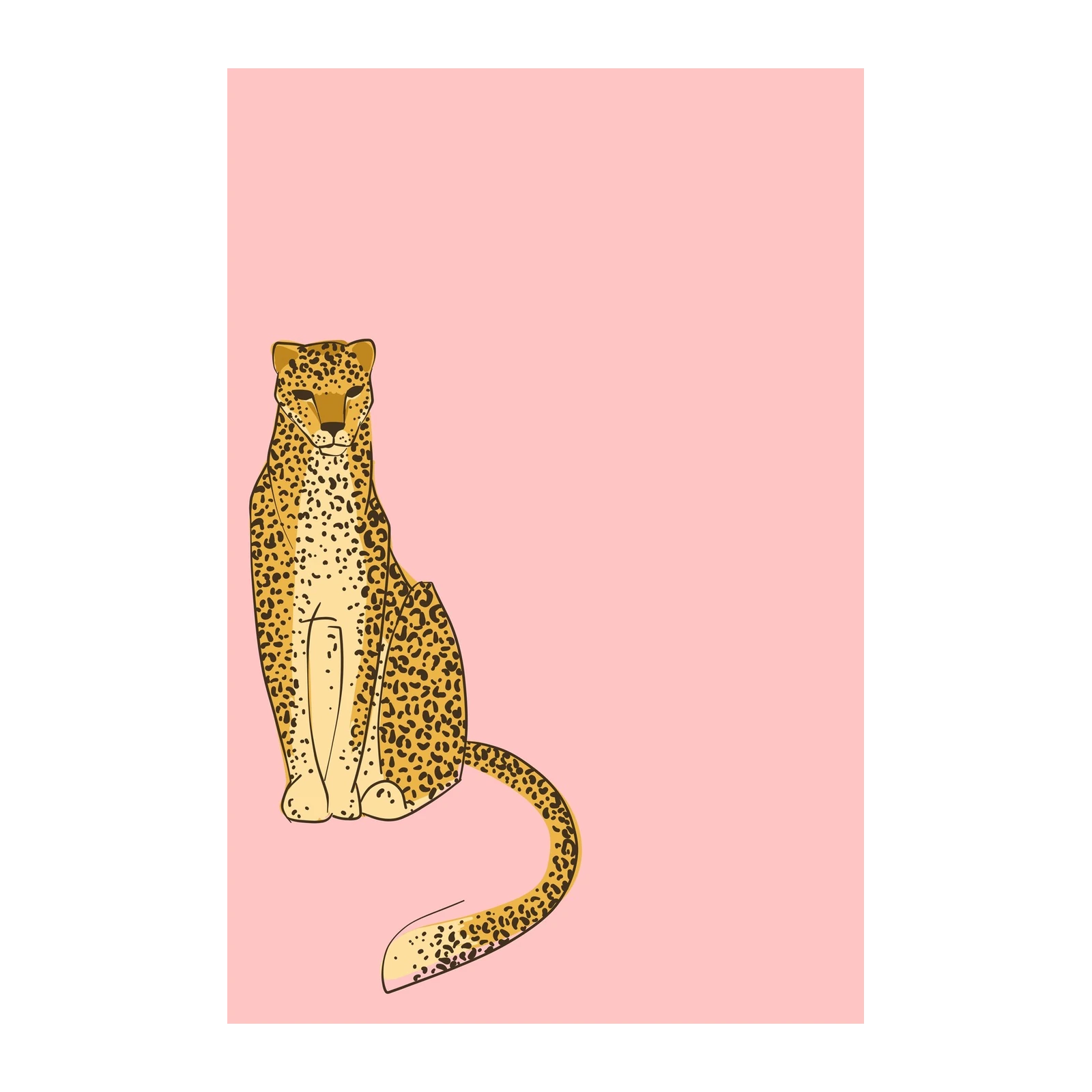 Chic Sitting Cheetah Wall Art