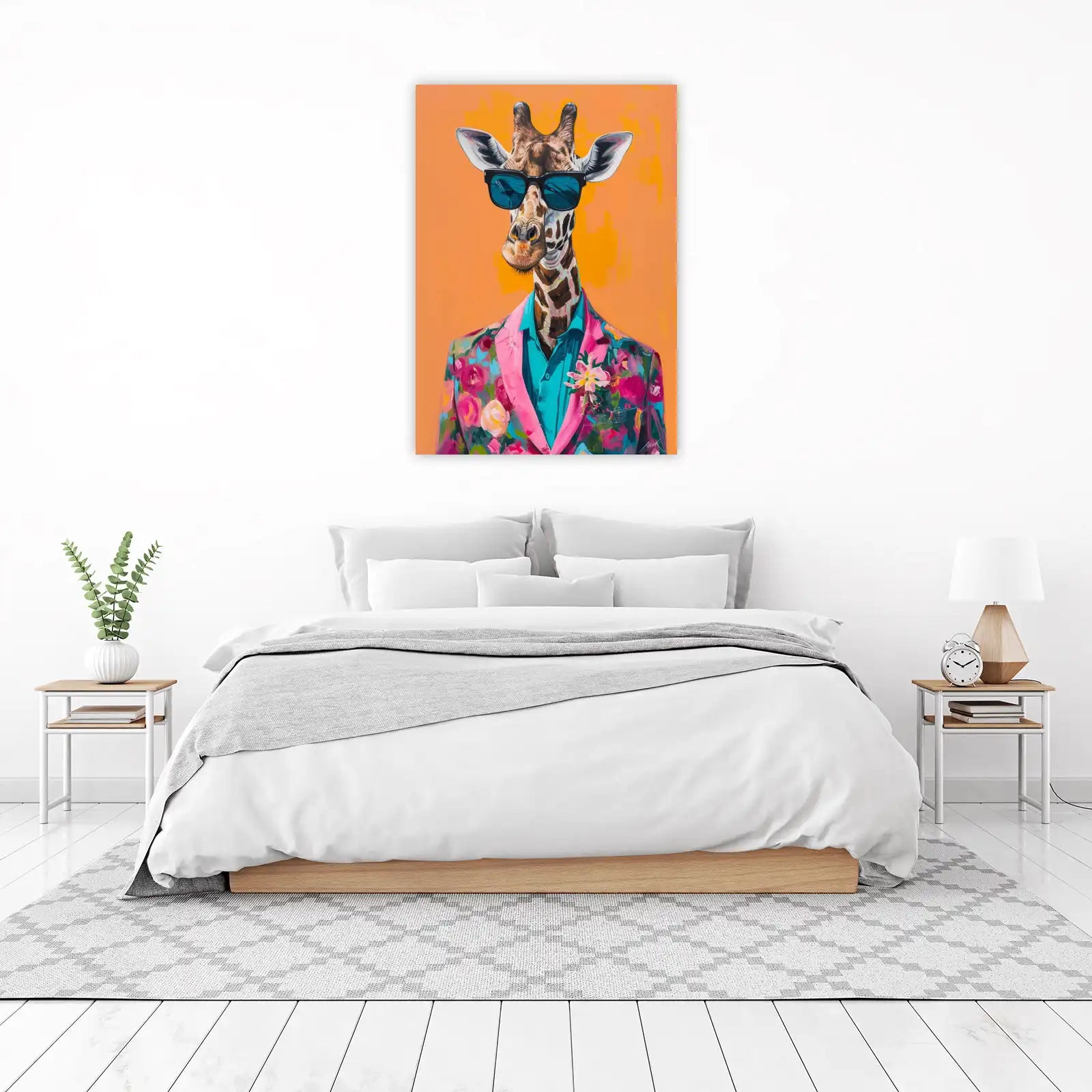 Dapper Giraffe Tropical Blazer Wall Art