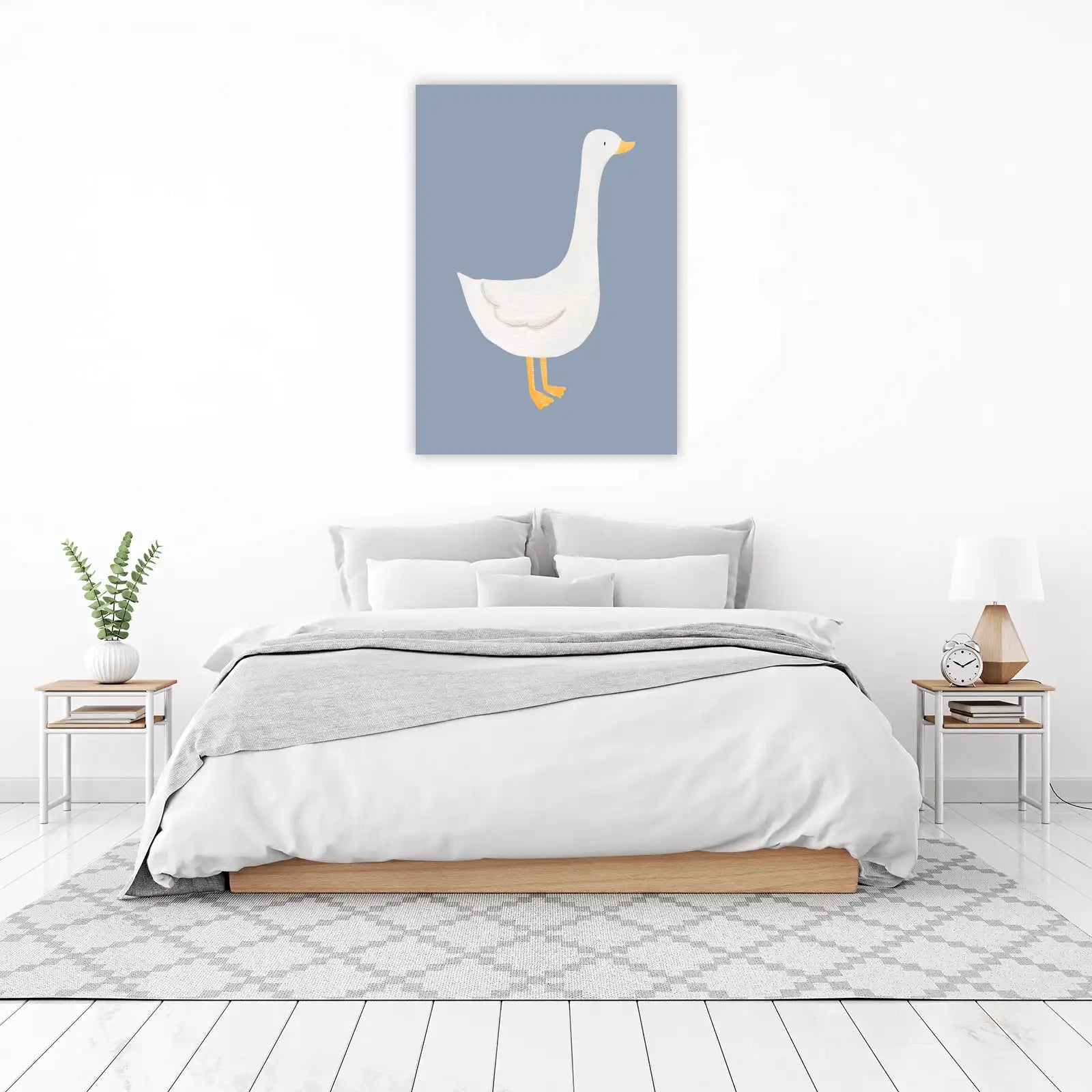 Charming Goose Illustration Wall Art