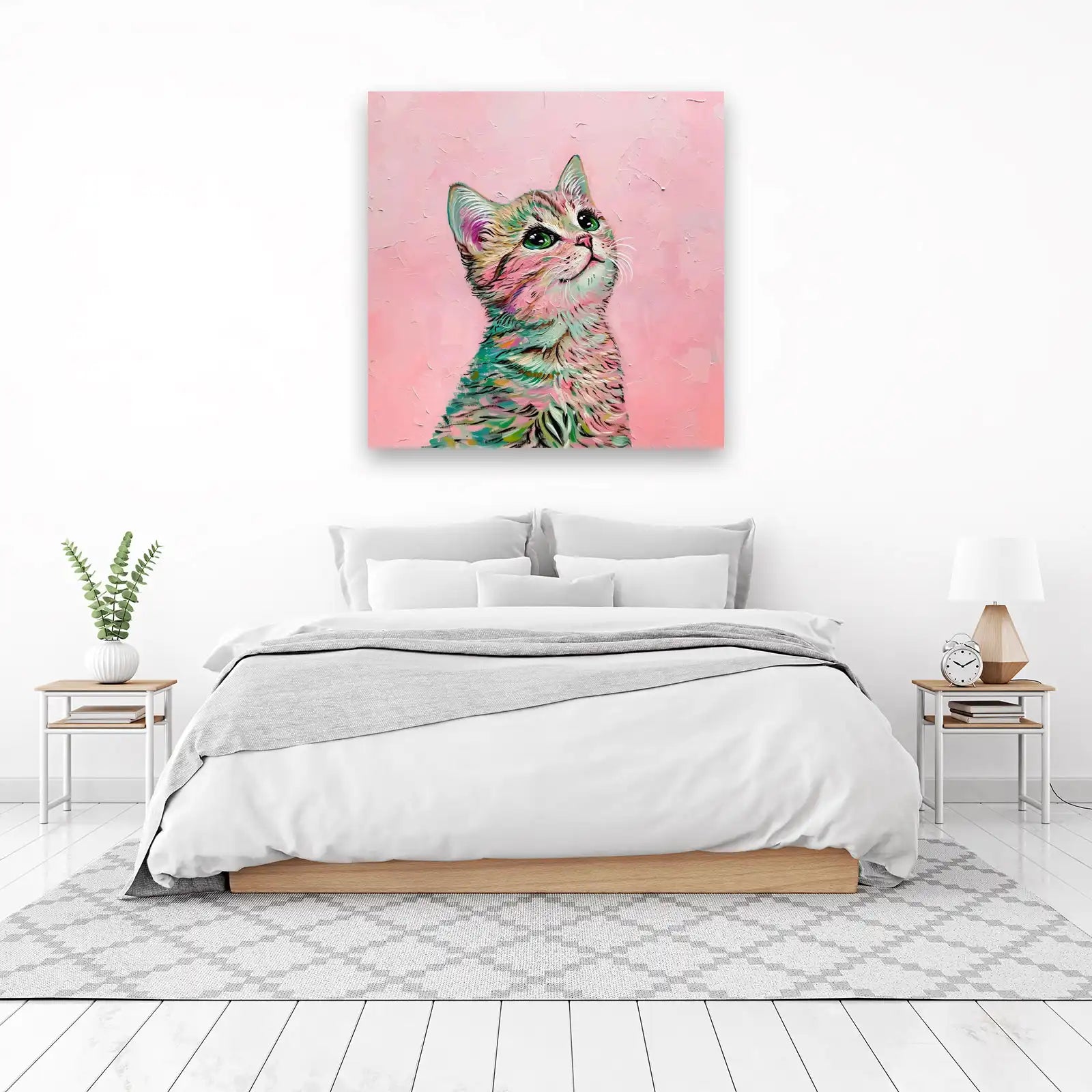 Whimsical Kitten Portrait Wall Art