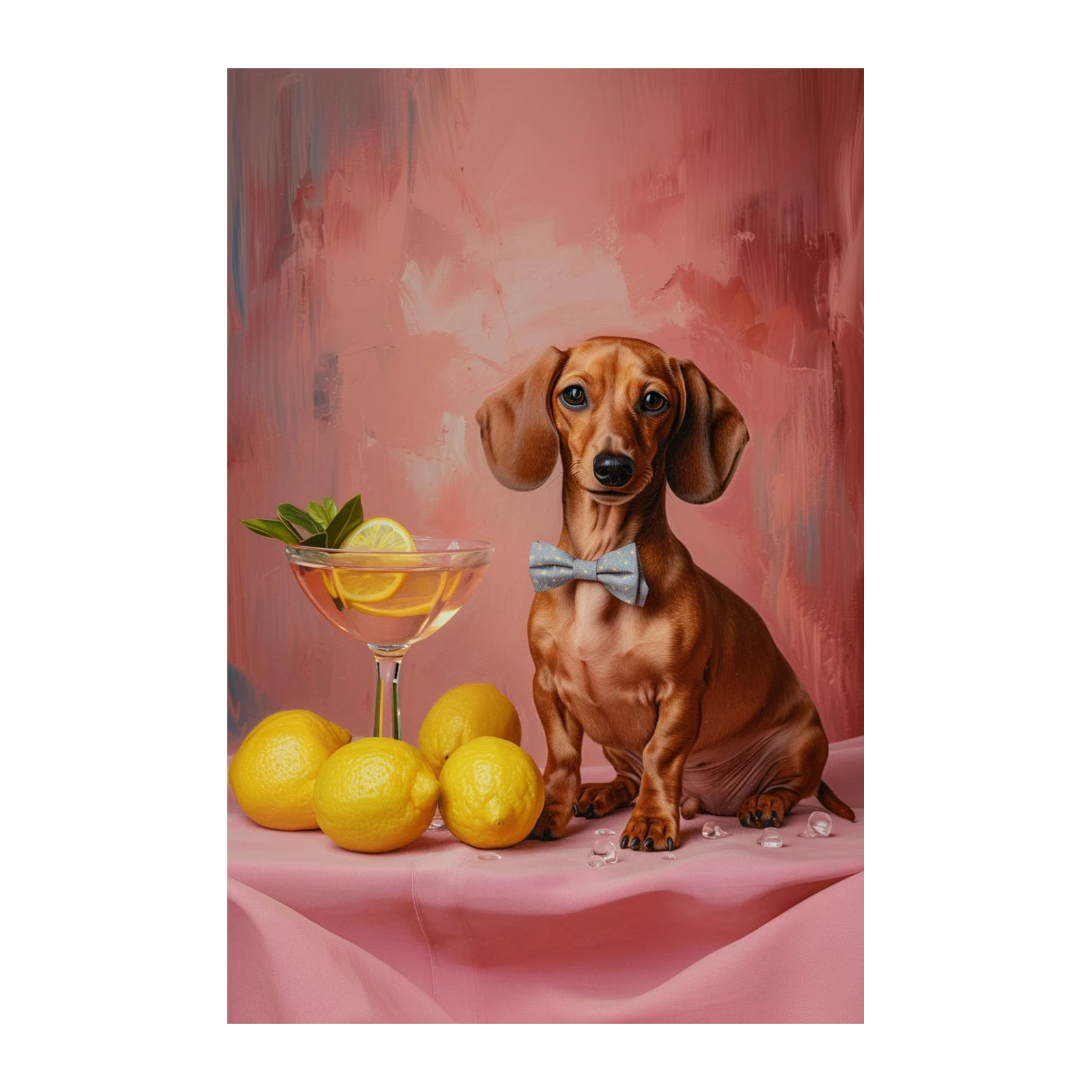 Charming Dachshund Cocktail Wall Art