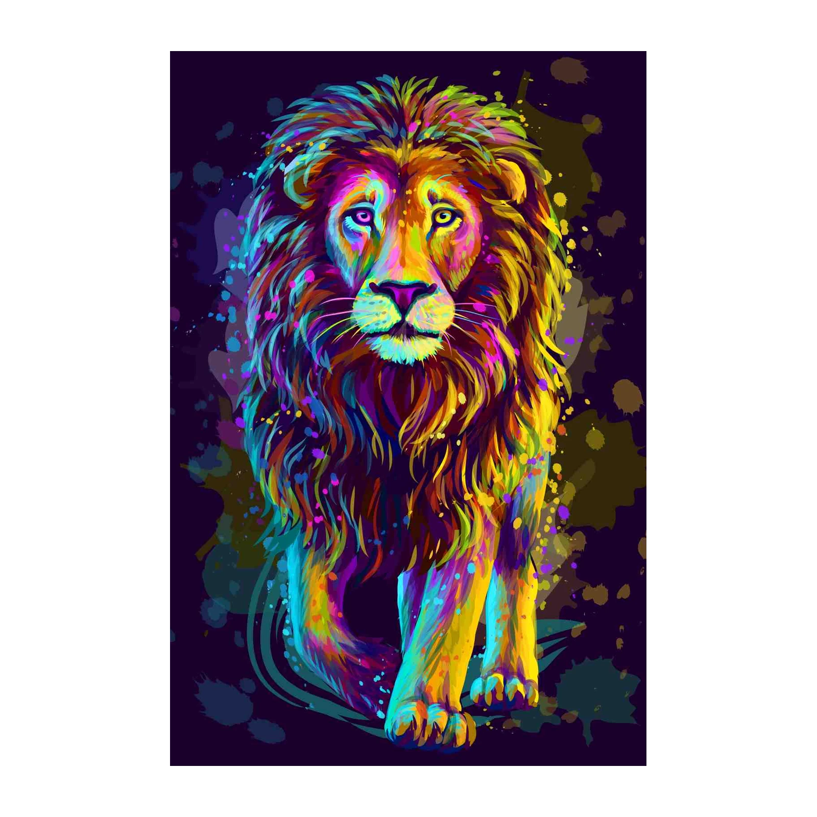 Vibrant Lion Pop Art Wall Art
