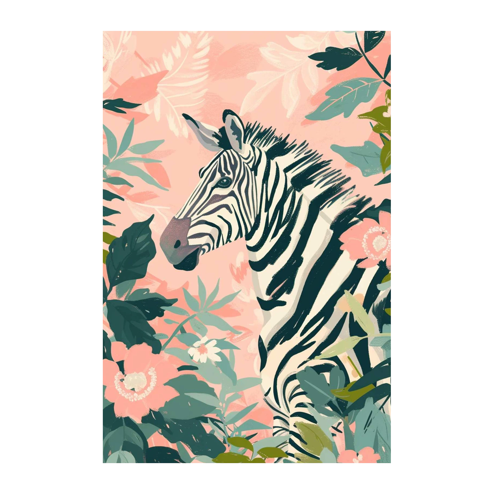 Zebra Jungle Vibes Wall Art