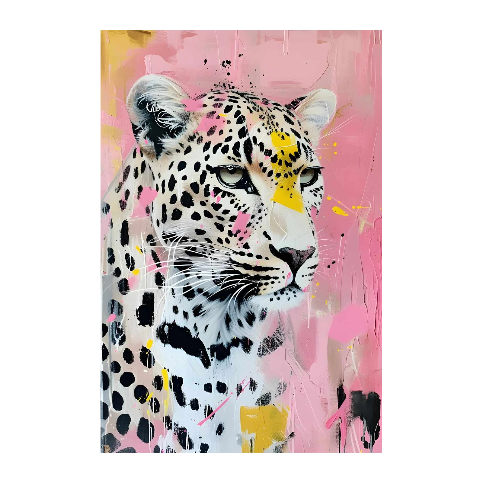 Vibrant Leopard Abstract Wall Art Wall Art