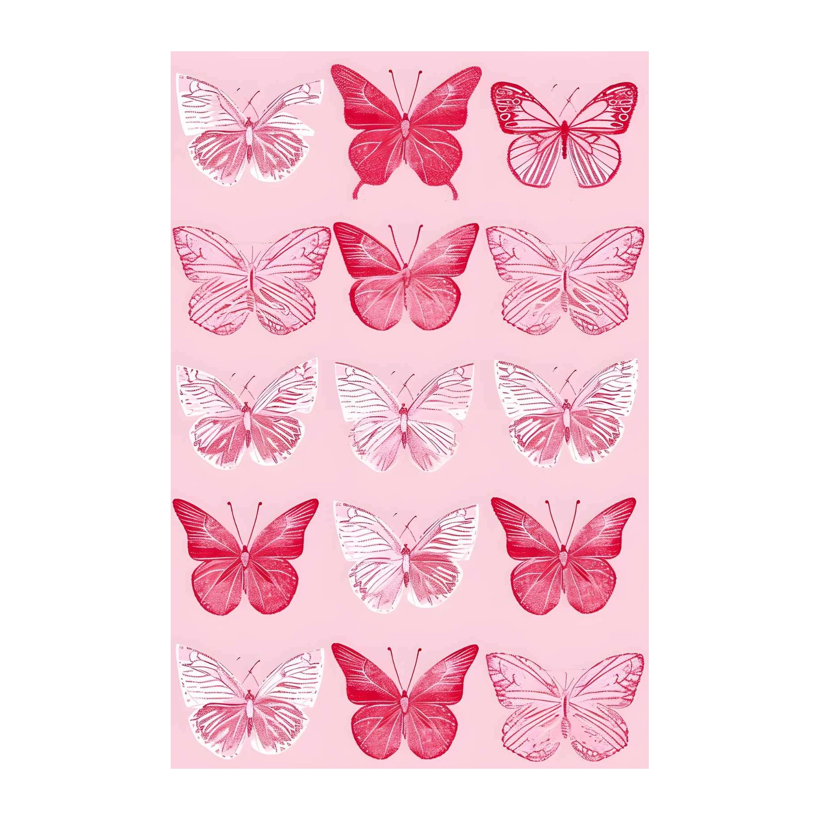 Chic Pink Butterfly Wall Art Wall Art