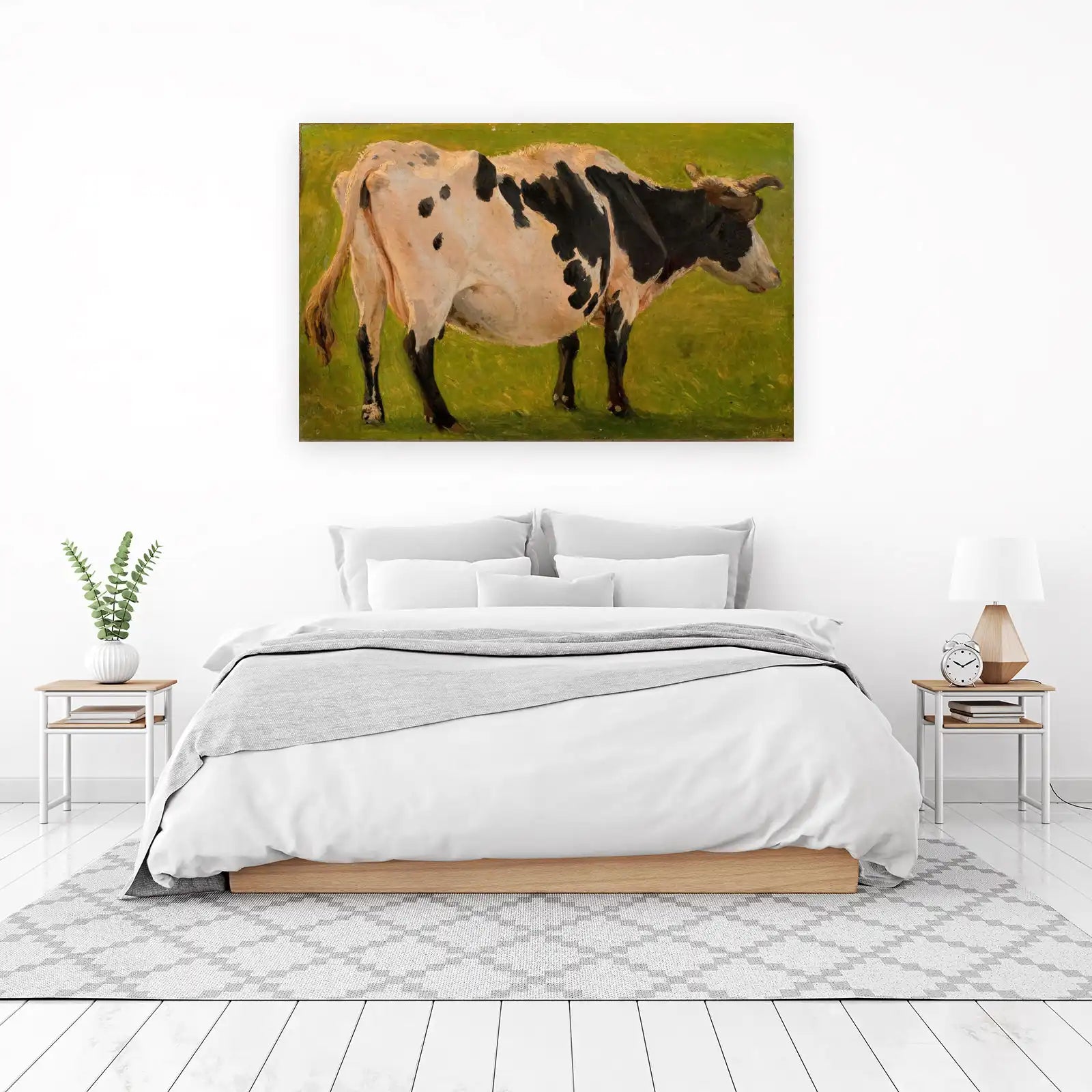 Rustic Holstein Cow Portrait Wall Art - Farmhouse Decor