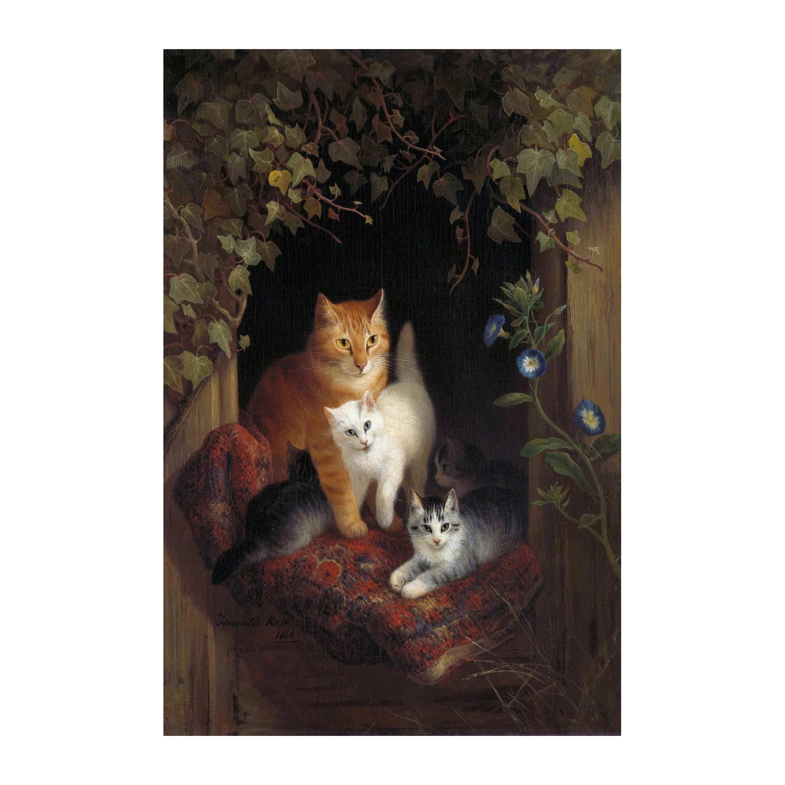 Charming Cats Victorian Art Wall Art