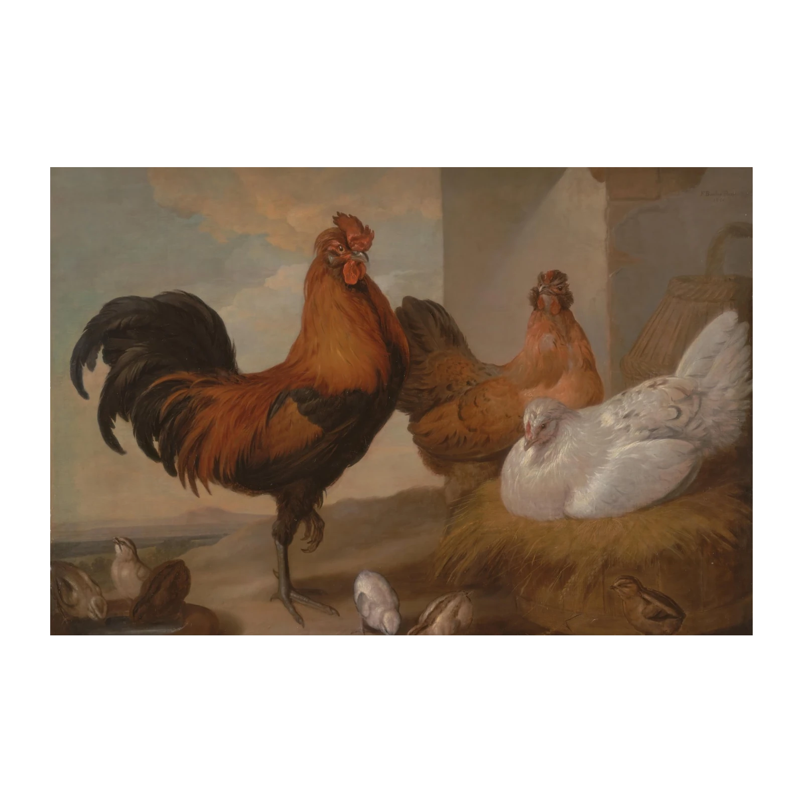 Farmhouse Rooster & Hen Family Wall Art