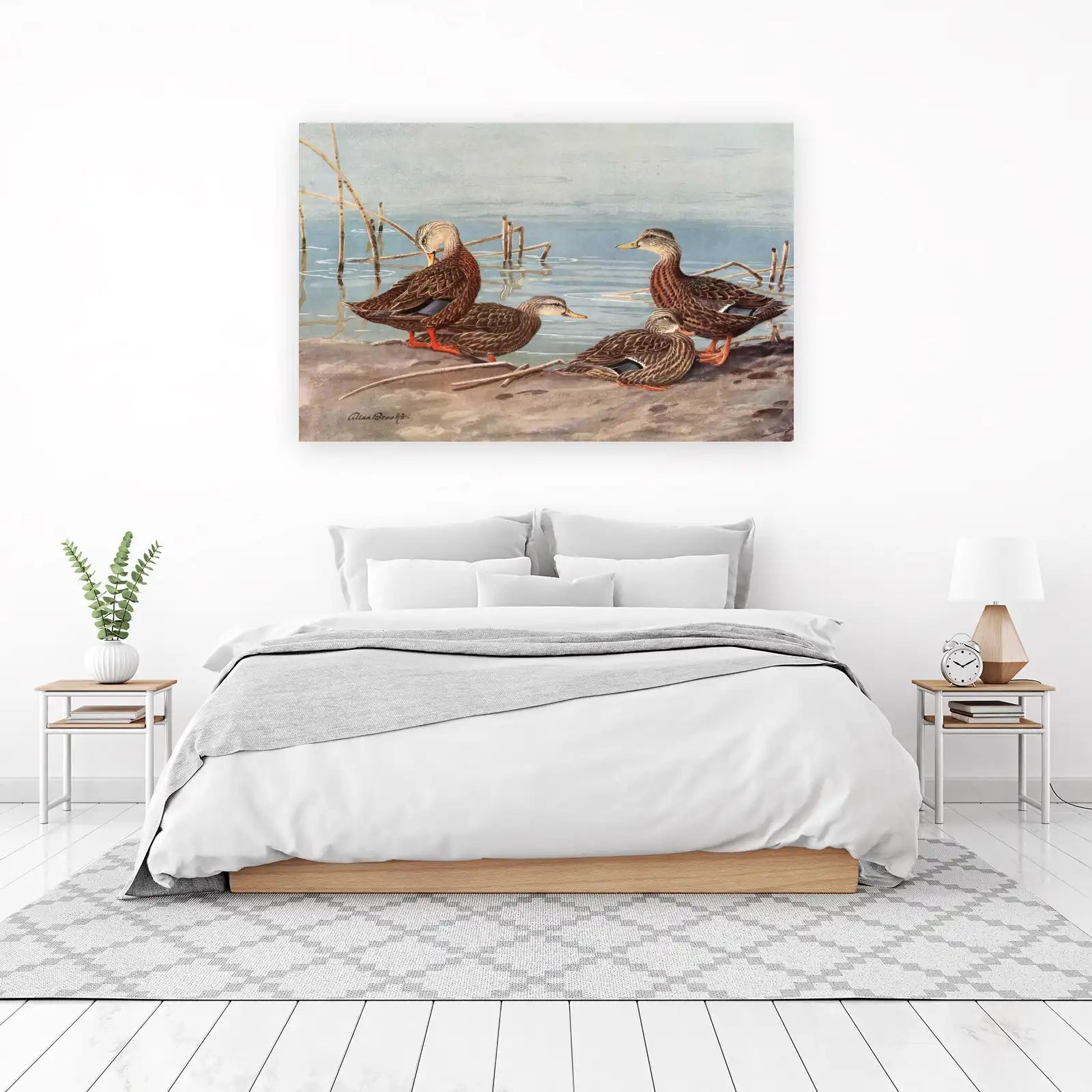 Rustic Ducks by Allan Brooks Wall Art