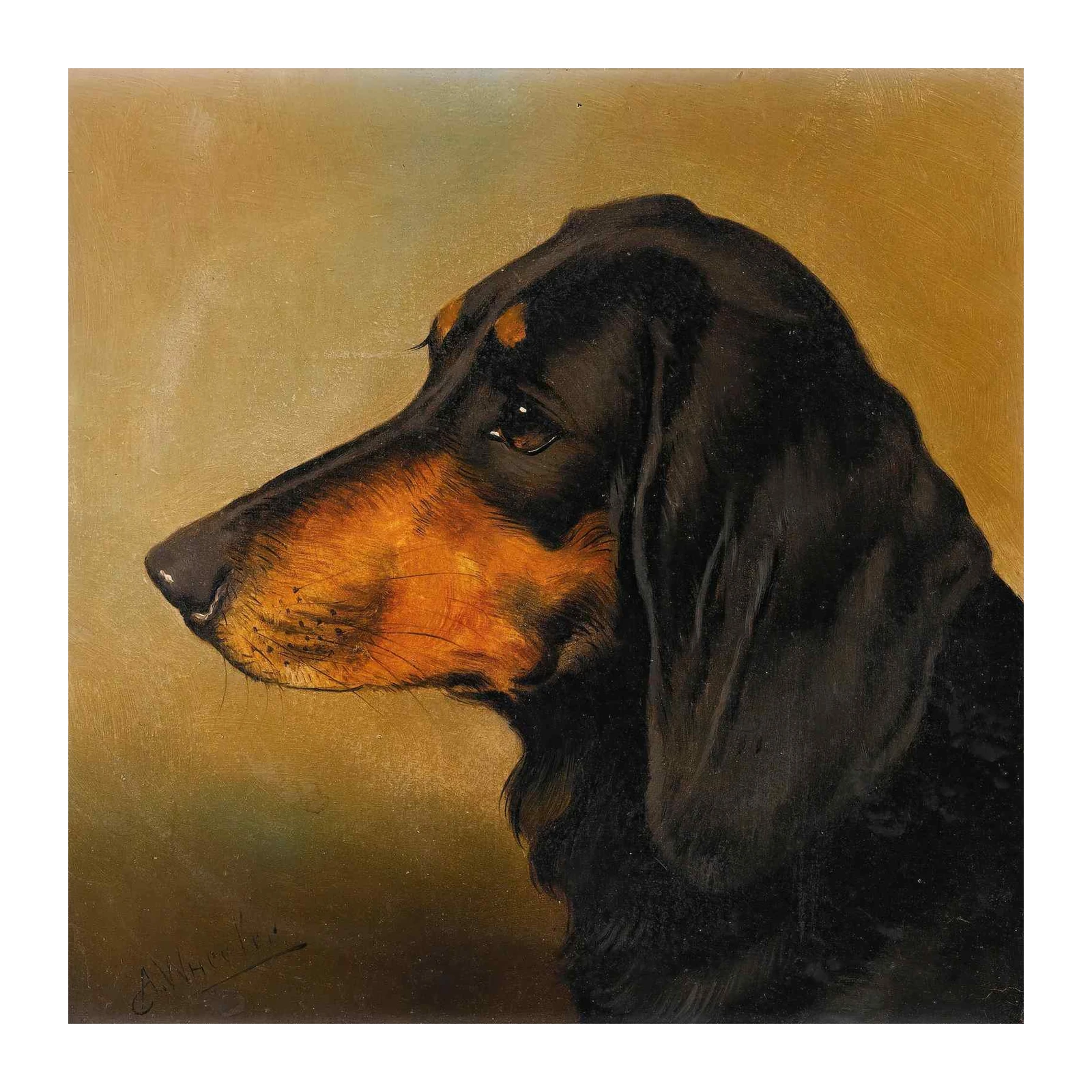 Elegant Dachshund Portrait Wall Art