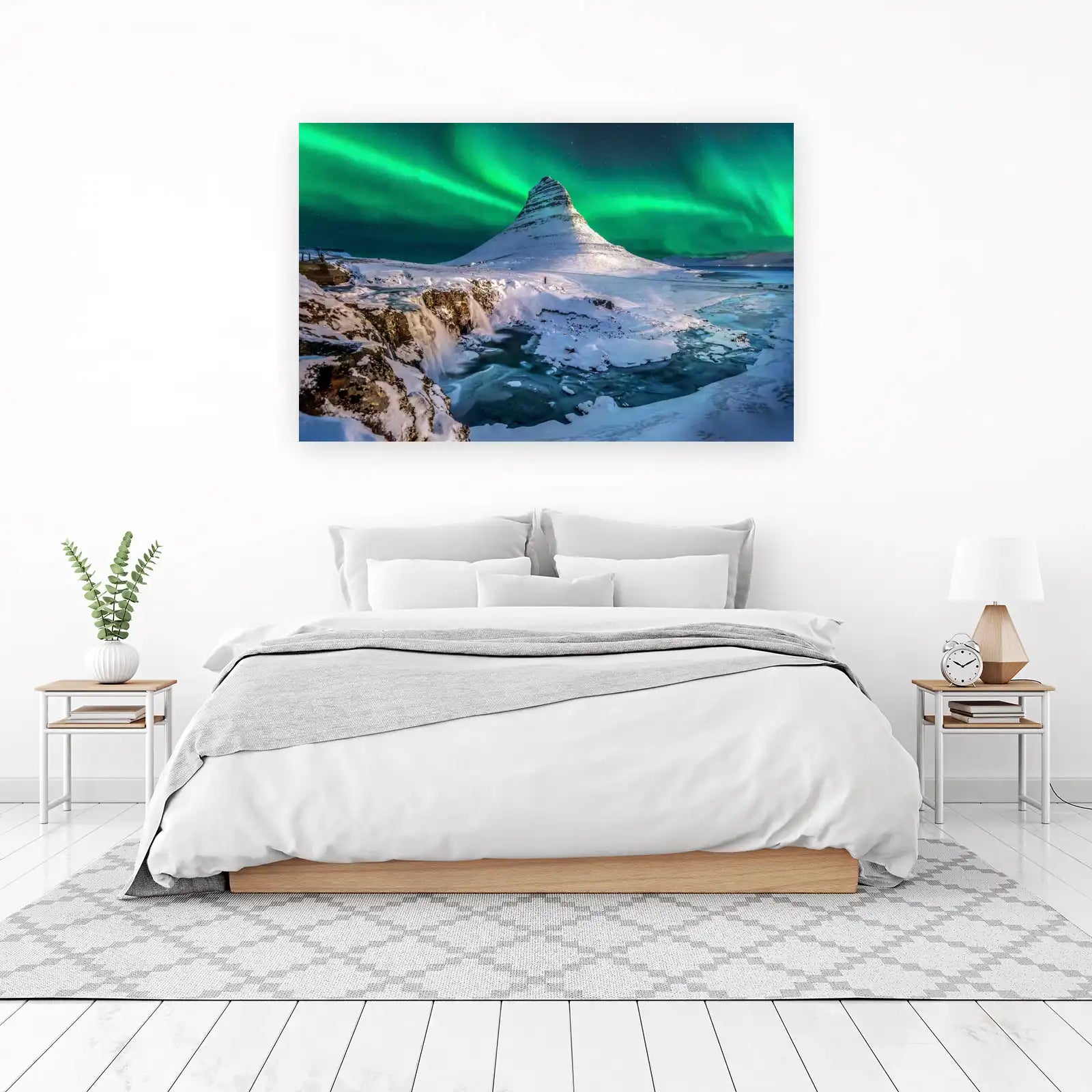 Kirkjufell Aurora Waterfall Wall Art
