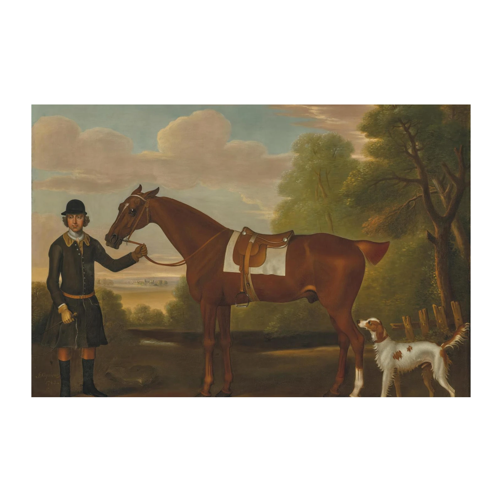 Elegant Equestrian Portrait Horse & Rider Wall Art