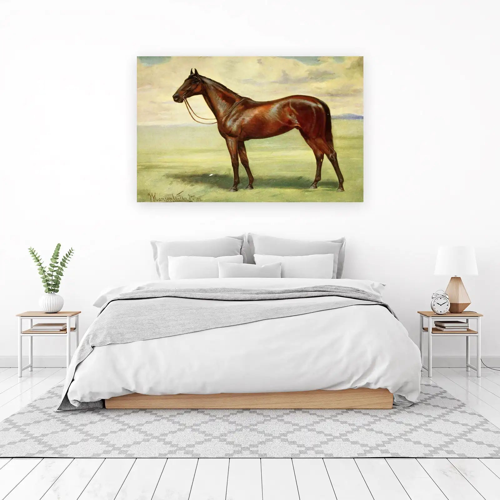 Majestic Chestnut Horse Portrait Wall Art