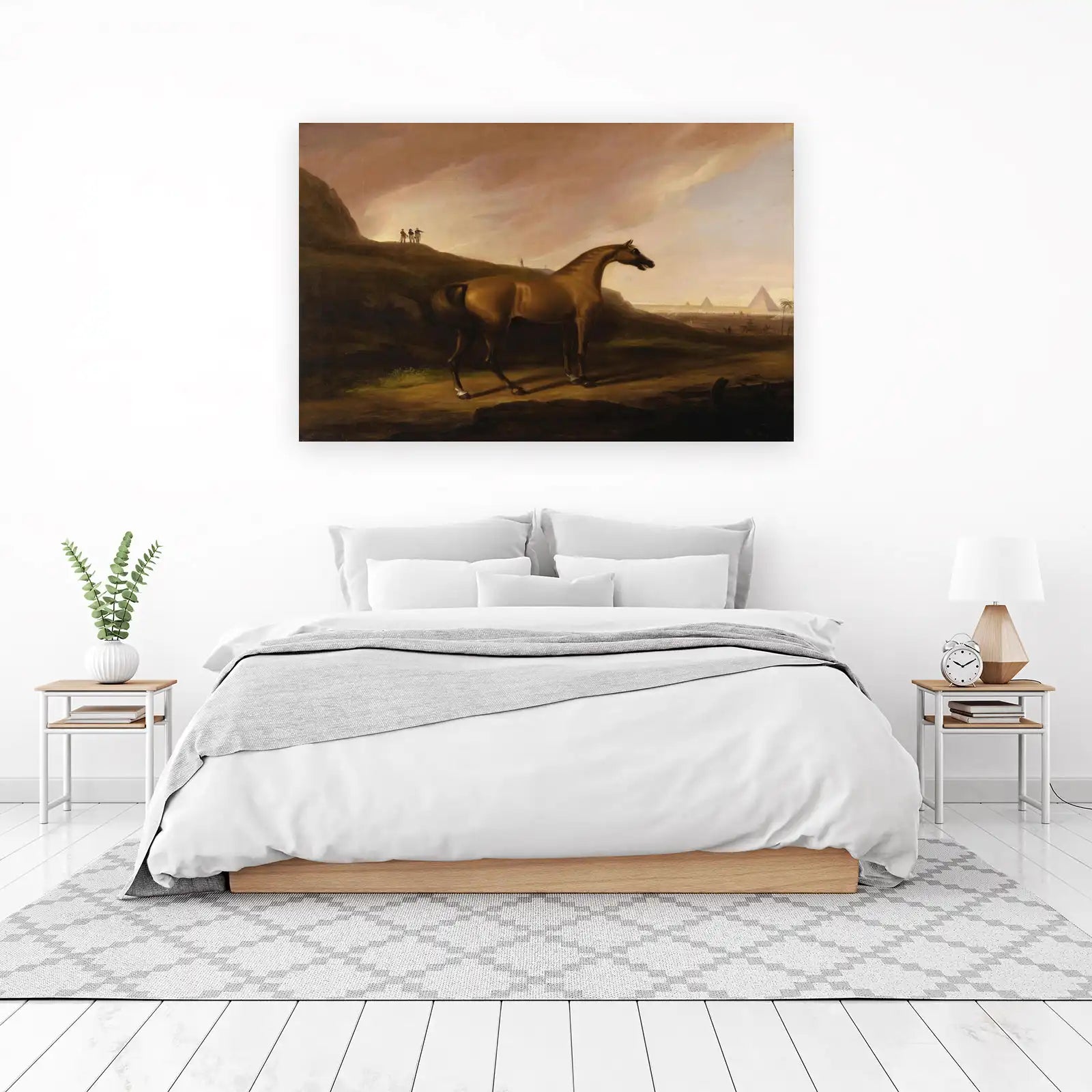 Majestic Arabian Horse in Egyptian Desert Wall Art