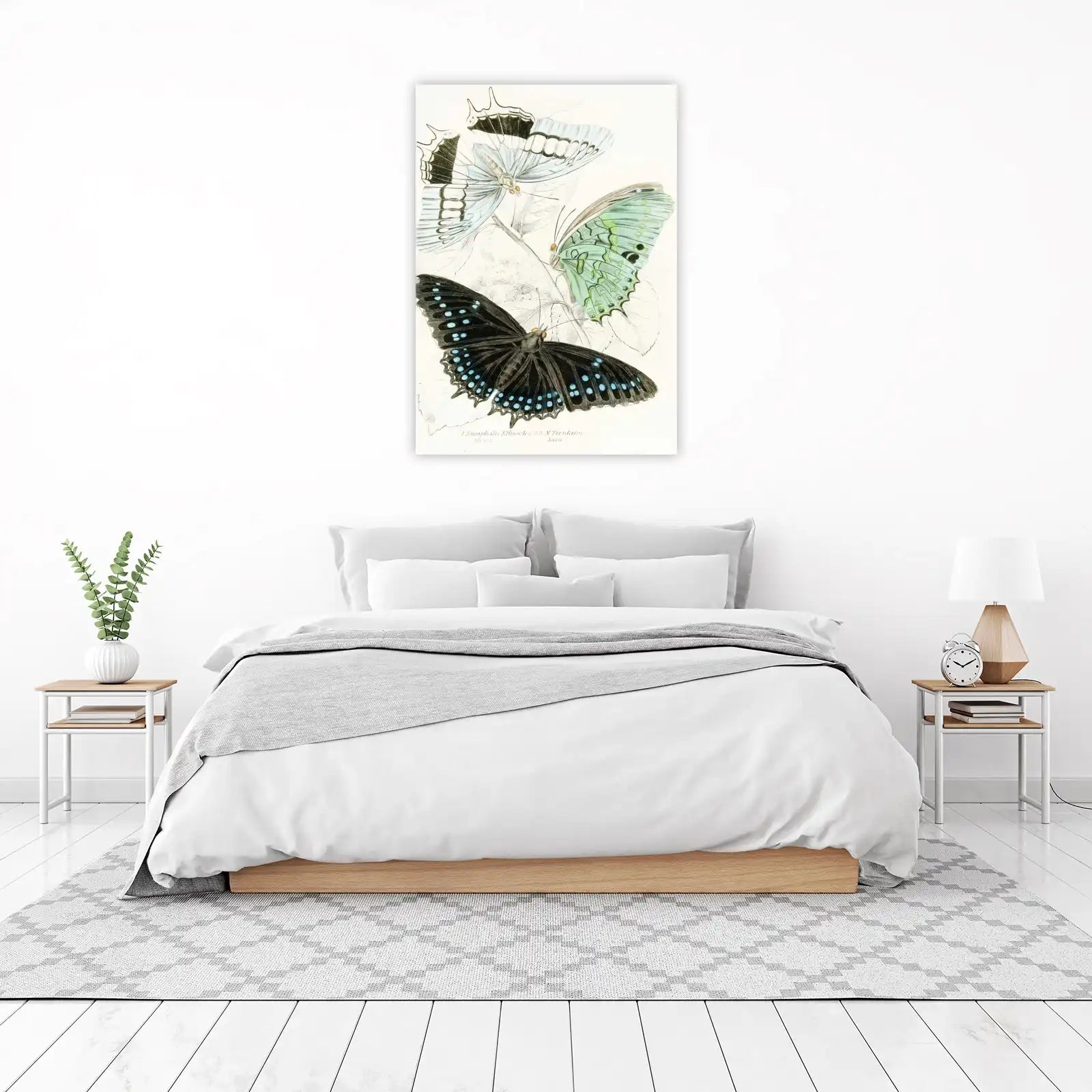 Vintage Butterfly Trio Nature Wall Art