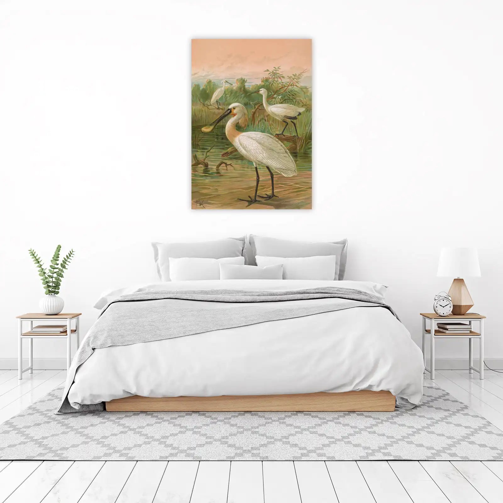 Elegant Spoonbill Birds Nature Wall Art