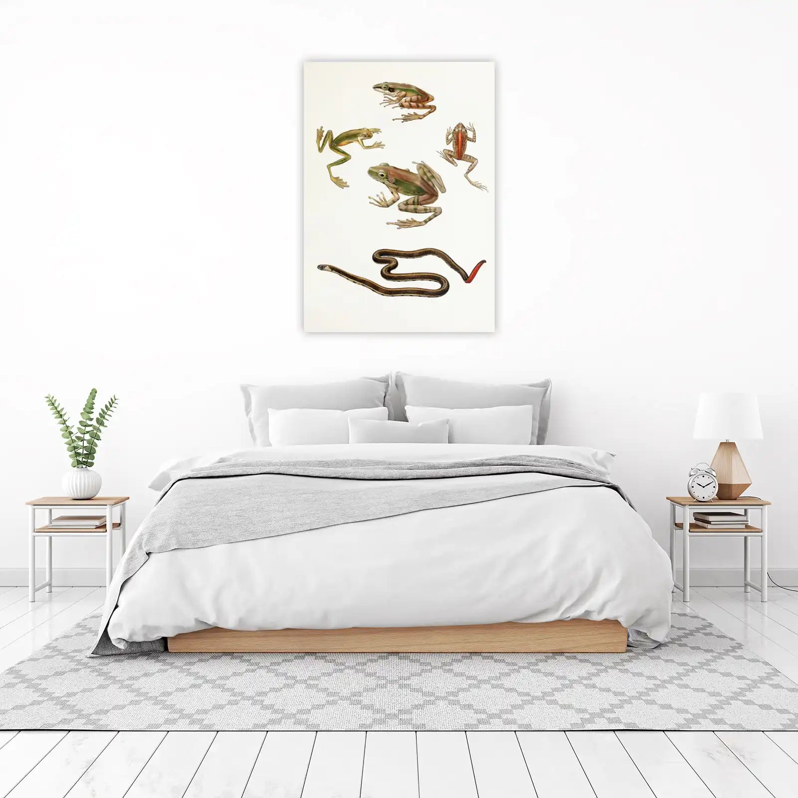 Vintage Frogs & Snake Botanical Wall Art