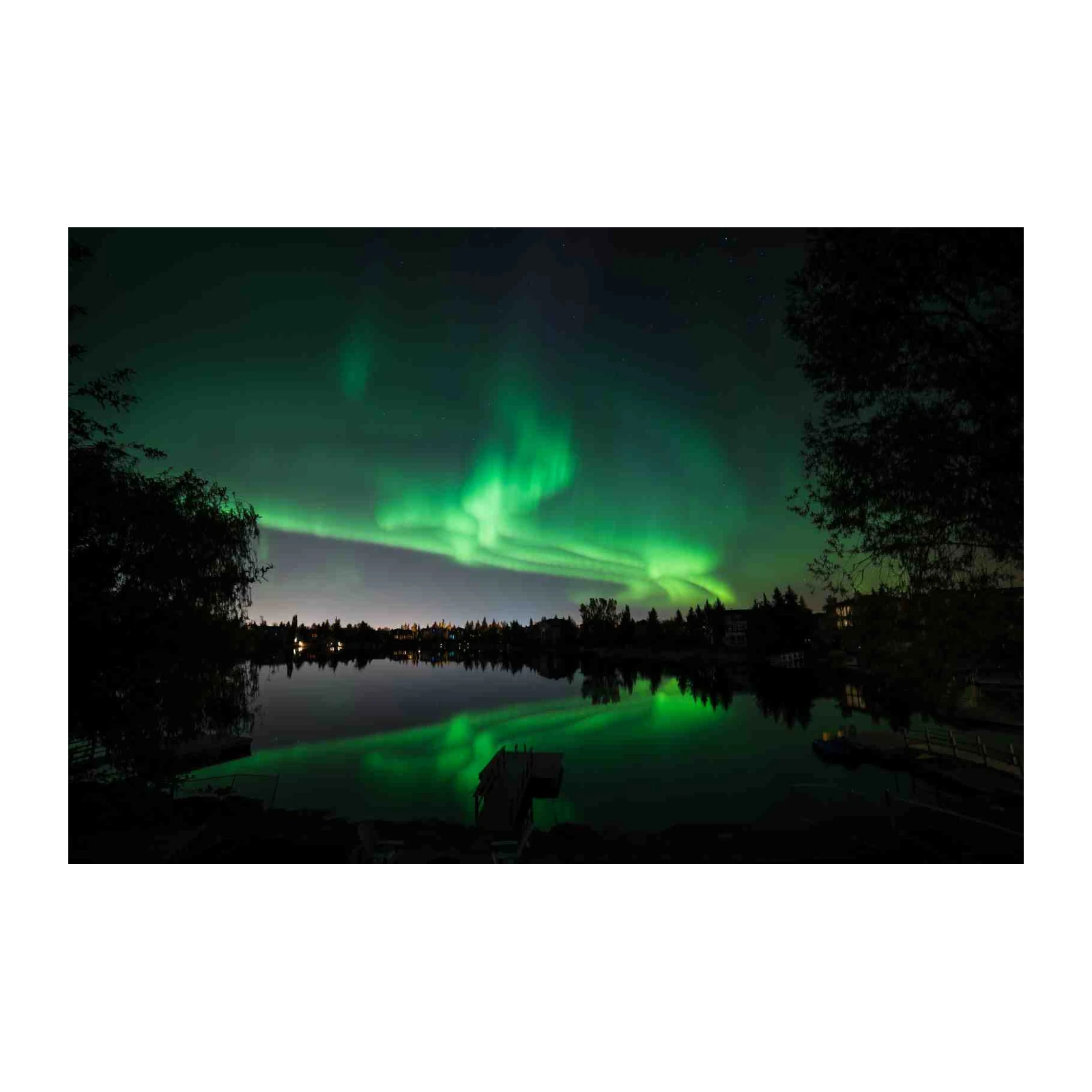 Enchanting Aurora Lake Wall Art