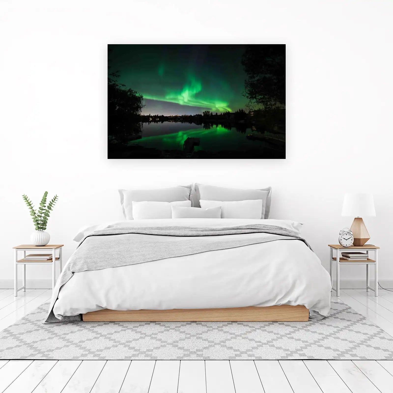 Enchanting Aurora Lake Wall Art