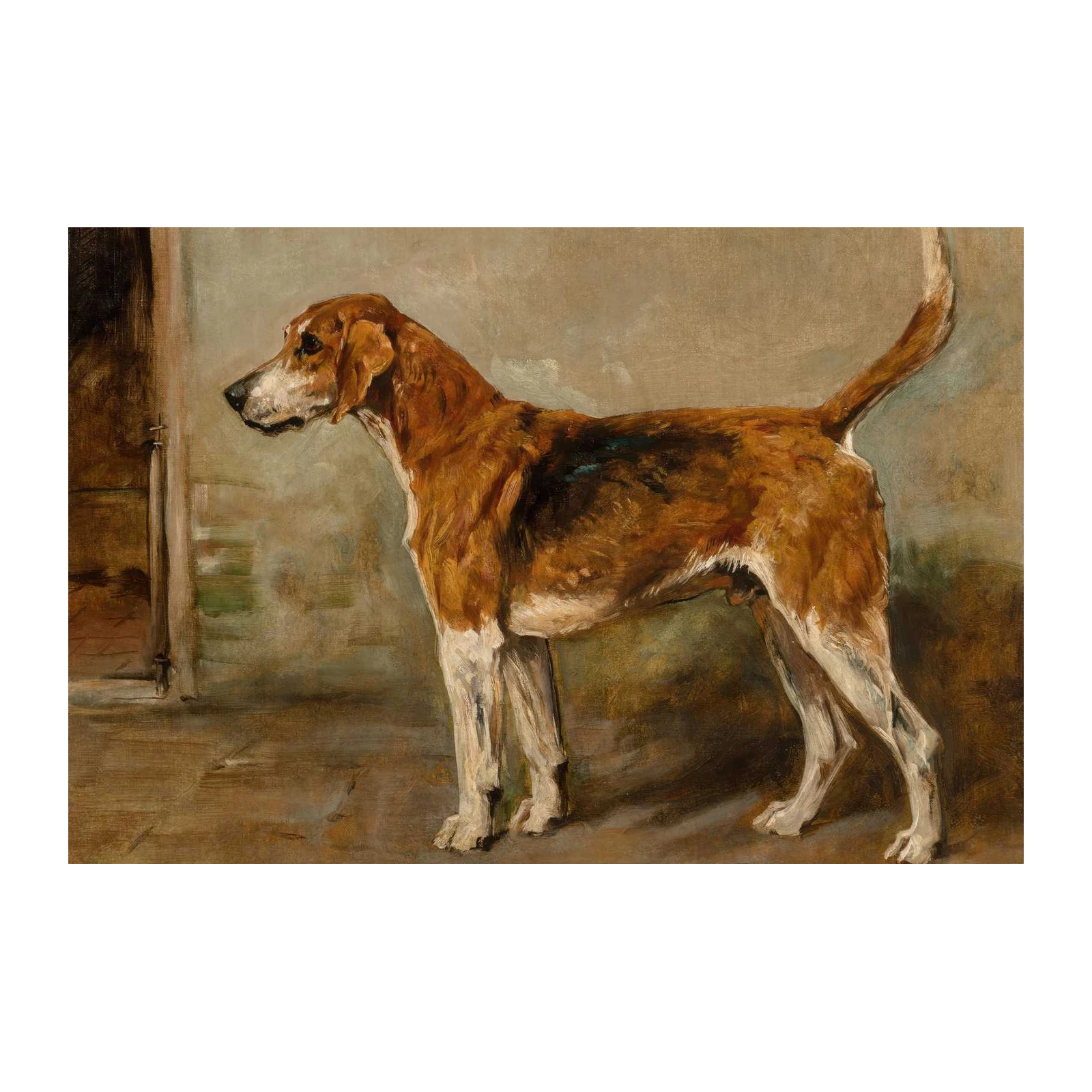 Elegant Hound Portrait Wall Art - Pet Art