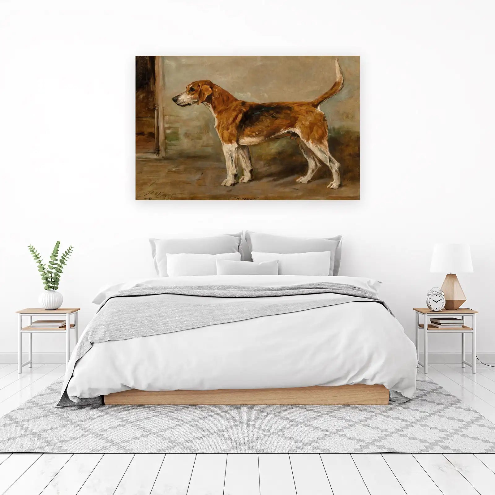 Elegant Hound Portrait Wall Art - Pet Art
