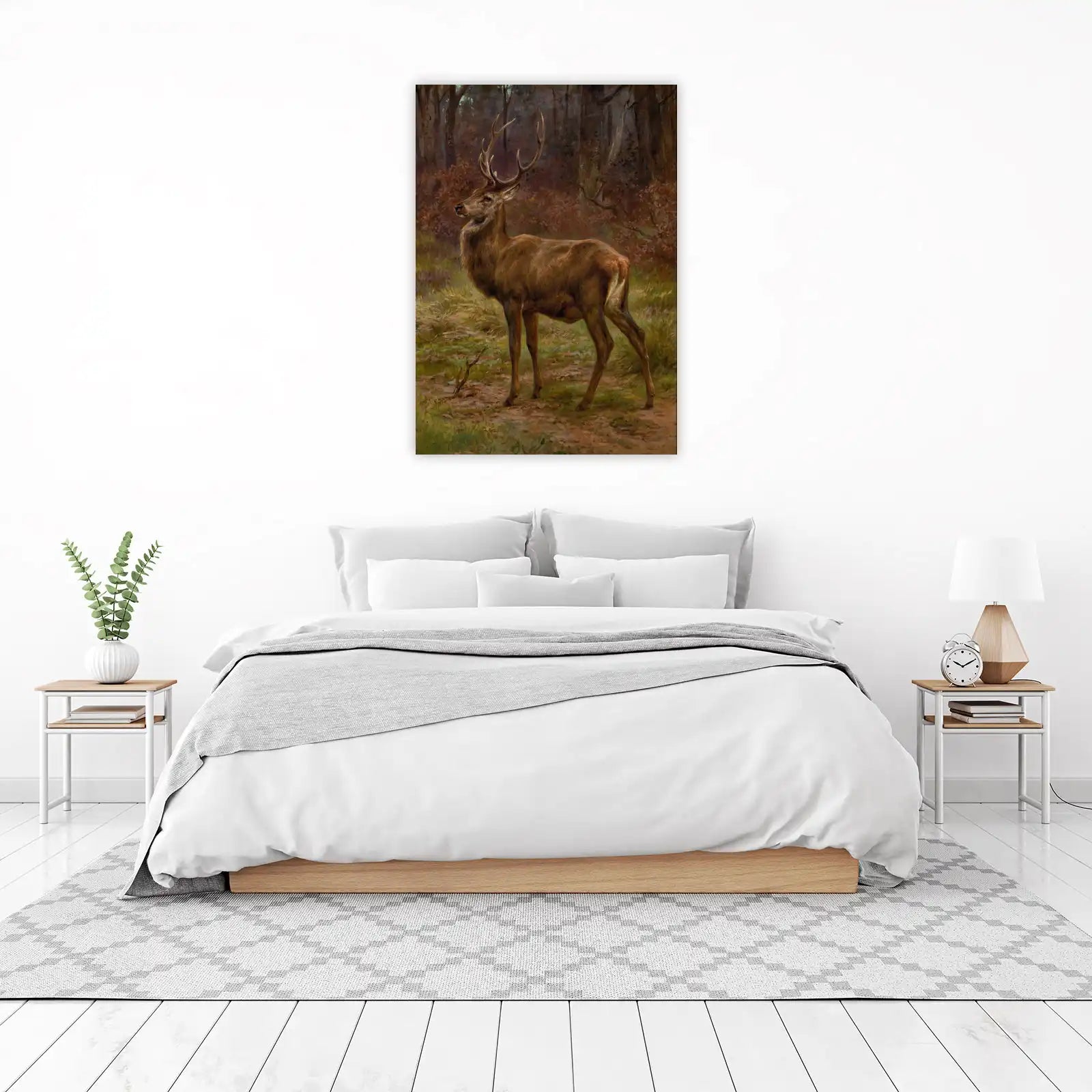 Majestic Stag Forest Scene Wall Art
